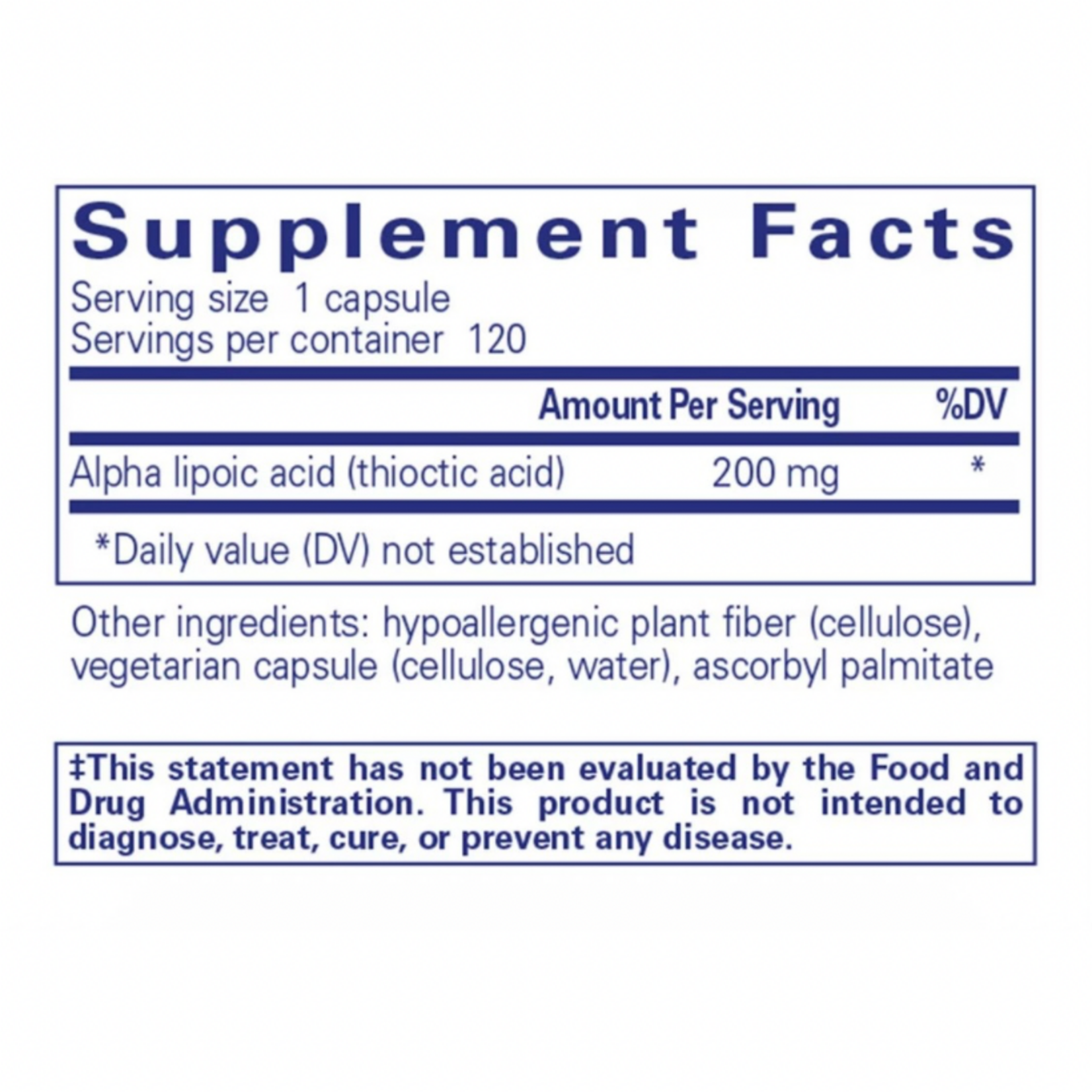 Pure Encapsulations Alpha Lipoic Acid 200mg 120c Pure Encapsulations *sale*