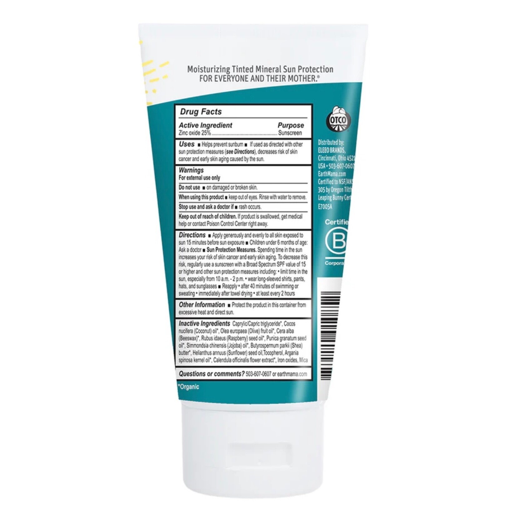 Tinted Mineral Sunscreen Lotion SPF 40 Earth Mama *sale*