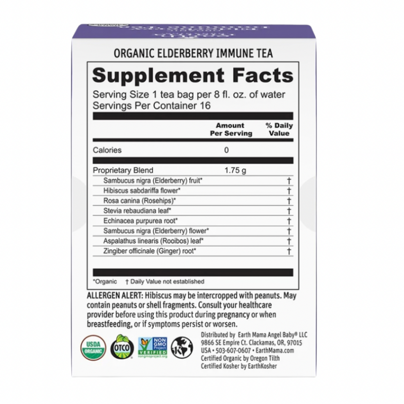 Organic Elderberry Immune Tea  Earth Mama *sale*