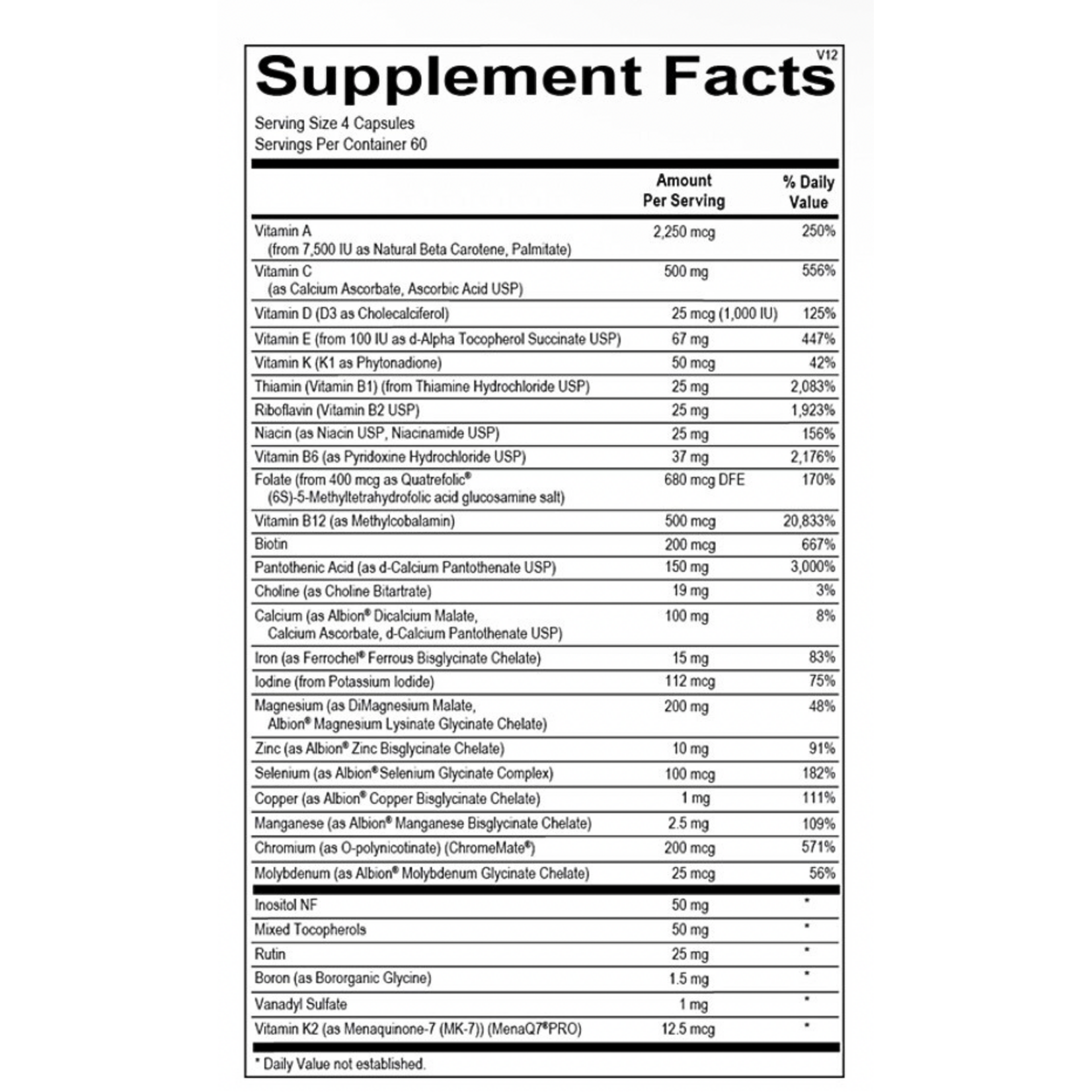 Ortho Molecular Products Alpha Base Capsules with Iron 240c Ortho Molecular