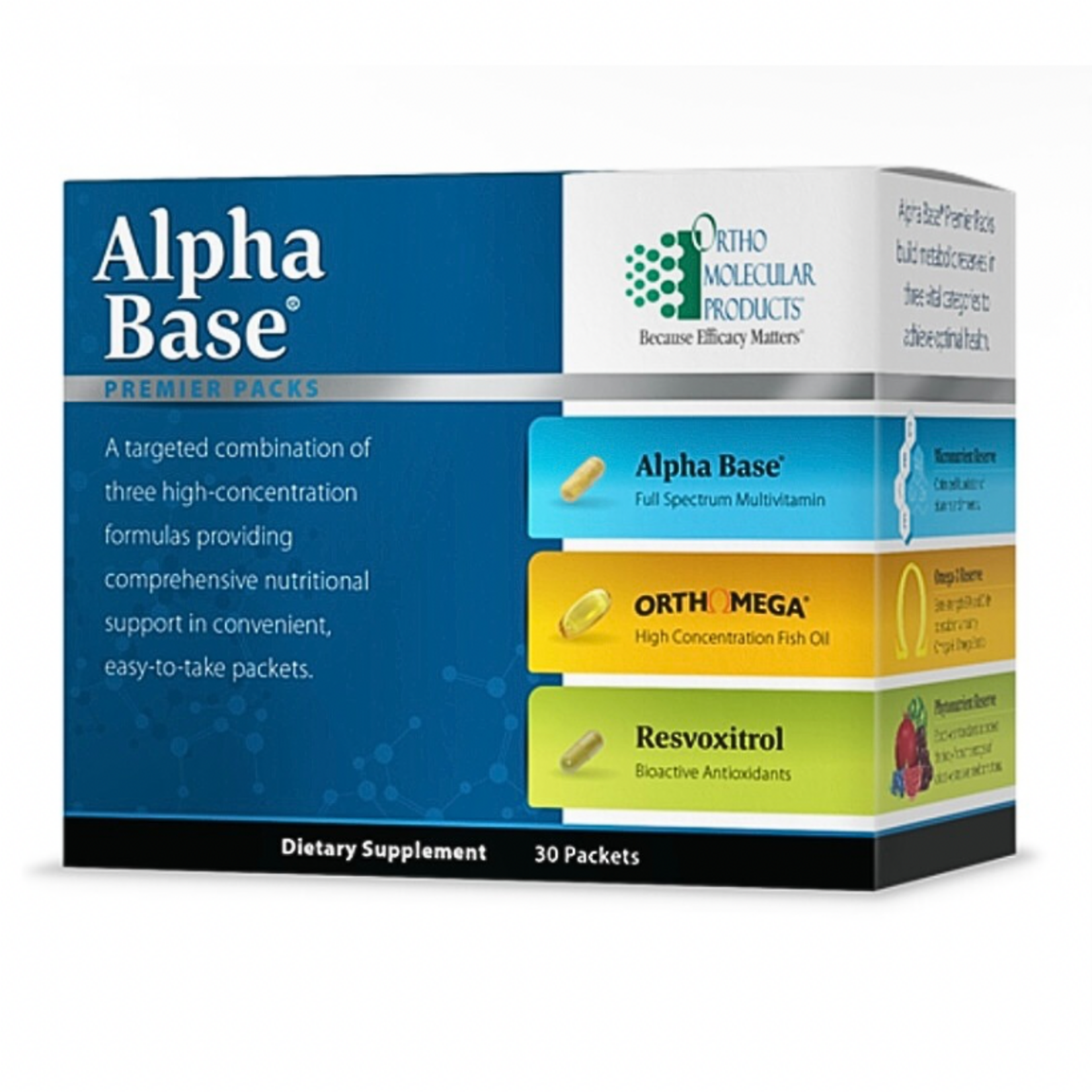 Ortho Molecular Products Alpha Base Premier Packs 30c Ortho Molecular