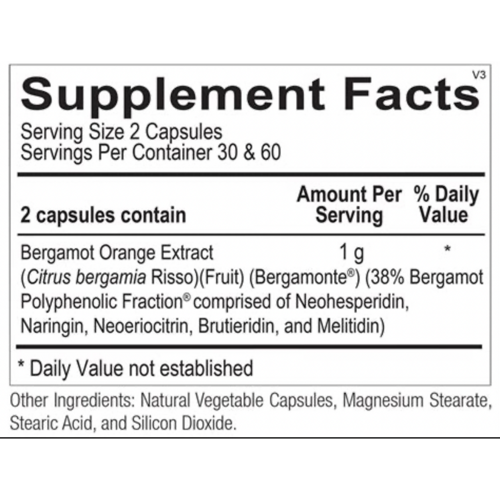 Ortho Molecular Products Bergamot BPF 1g 120c Ortho Molecular