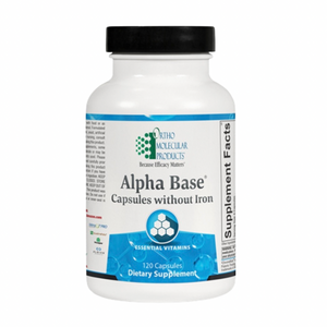 Ortho Molecular Products Alpha Base Caps w/o Iron 120c Ortho Molecular Products