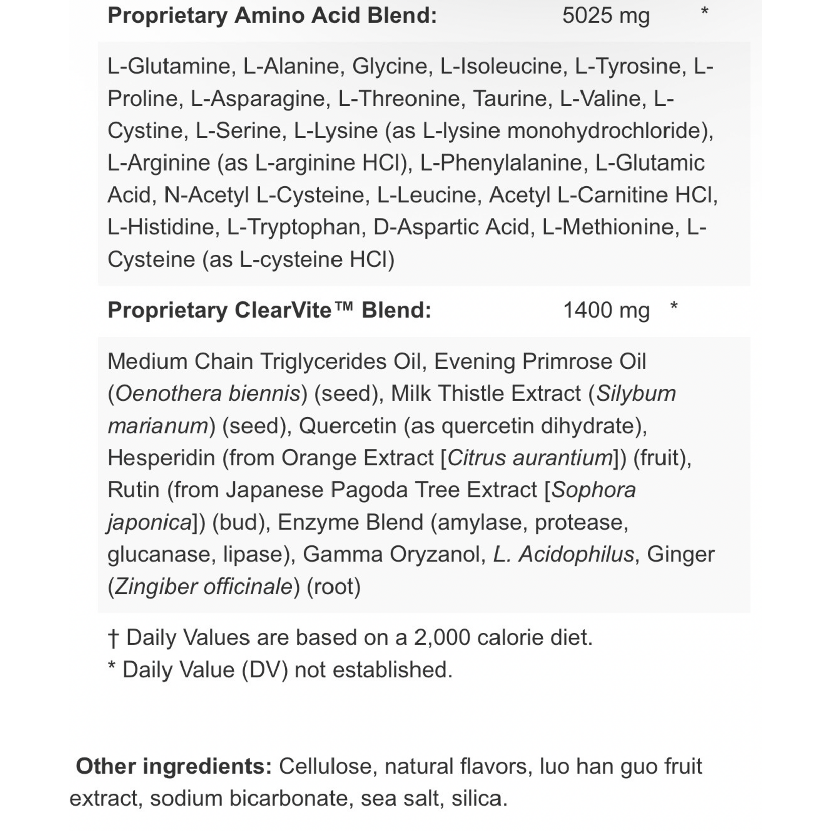 Apex Energetics ClearVite-GL Natural Vanilla 0.82lb K118 Apex Energetics