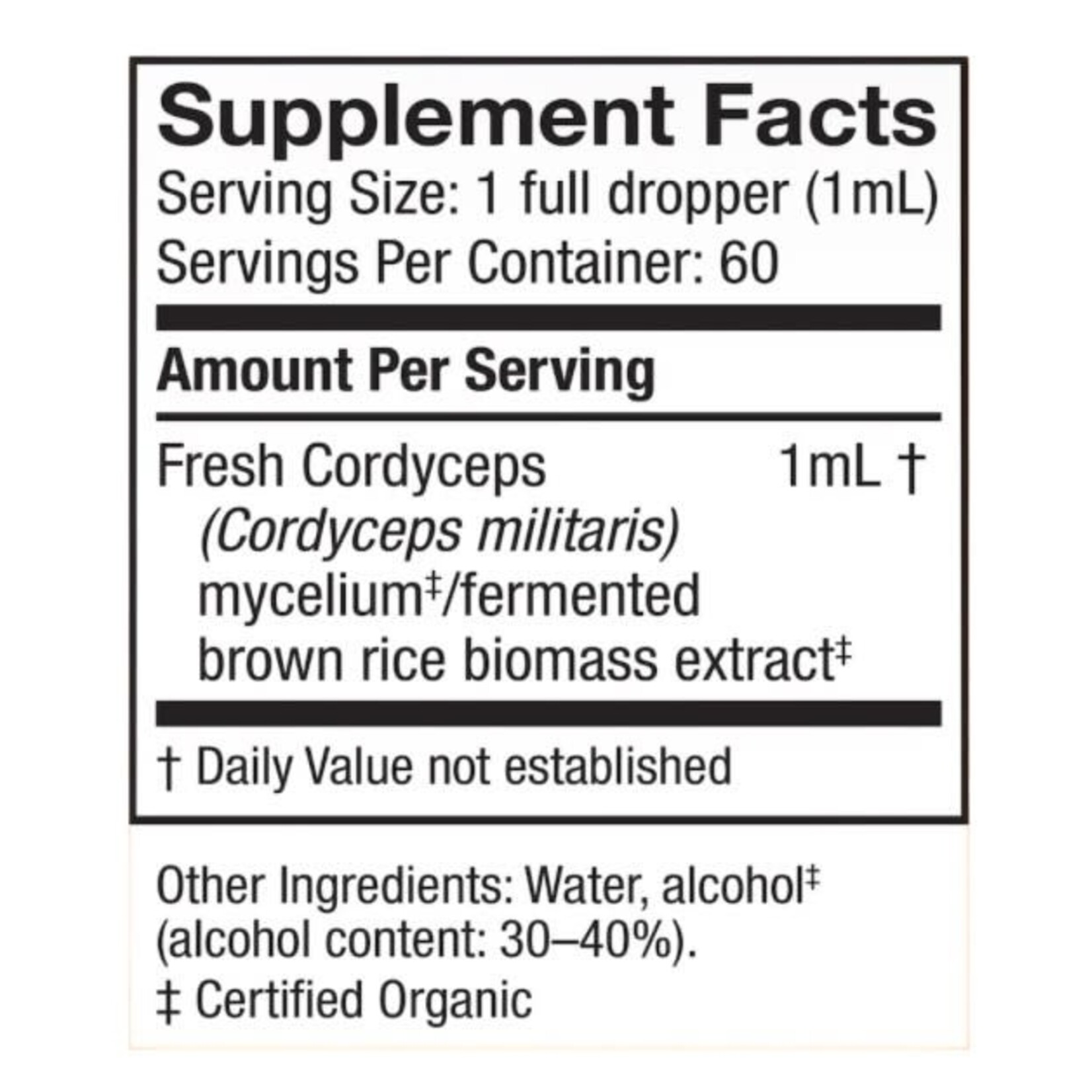 Host Defense (Fungi Perfecti) Cordyceps Extract 2oz Host Defense *sale*