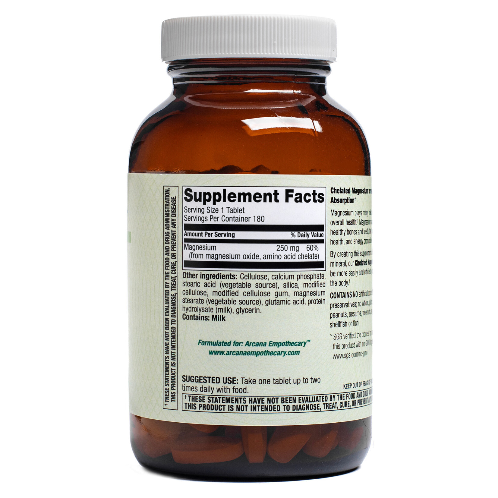 Arcana Empothecary Chelated Magnesium 250mg 180t Arcana