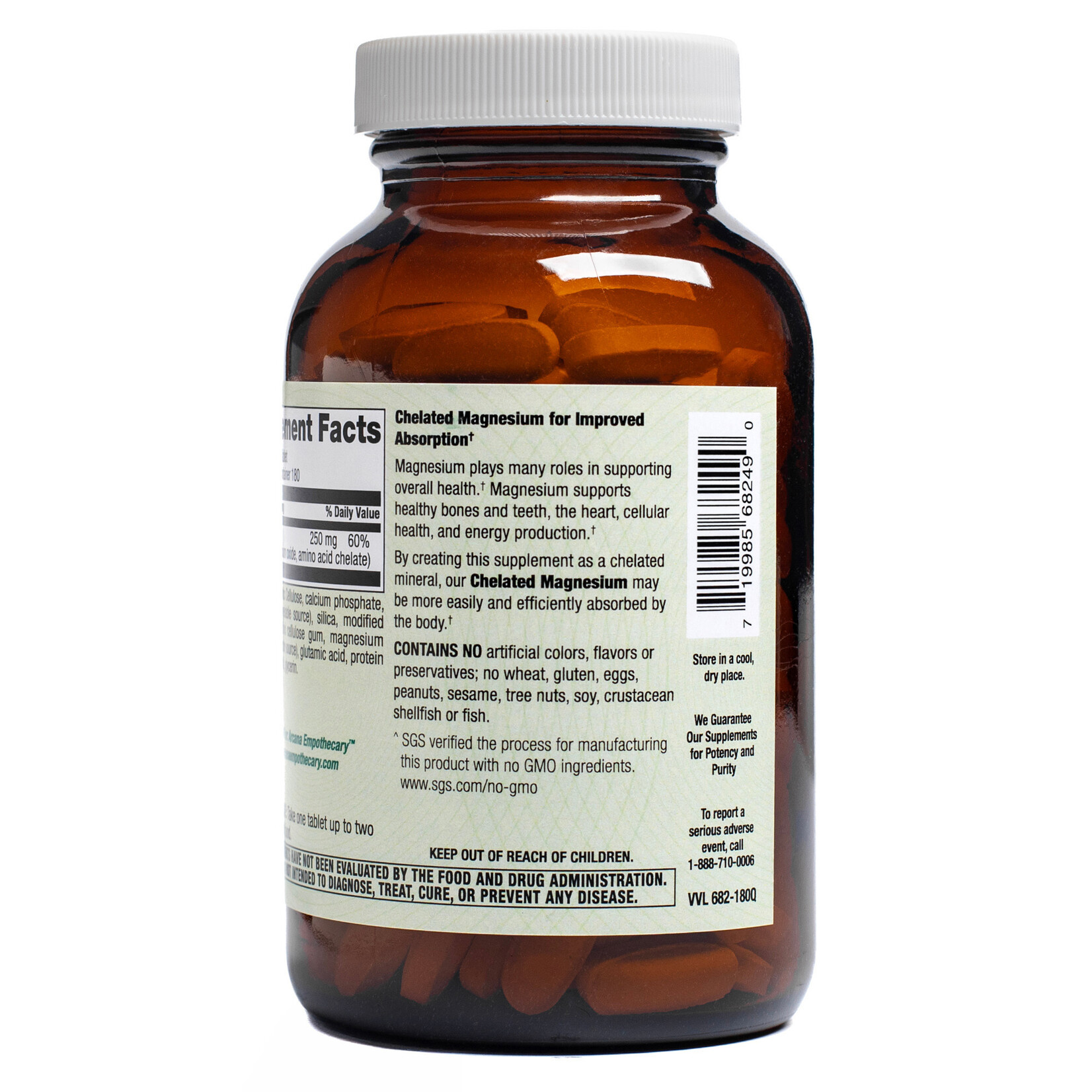 Arcana Empothecary Chelated Magnesium 250mg 180t Arcana