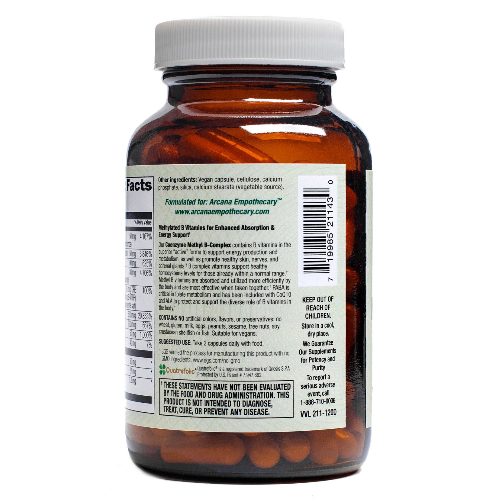 Arcana Empothecary Coenzyme Methyl B-Complex 120c Arcana