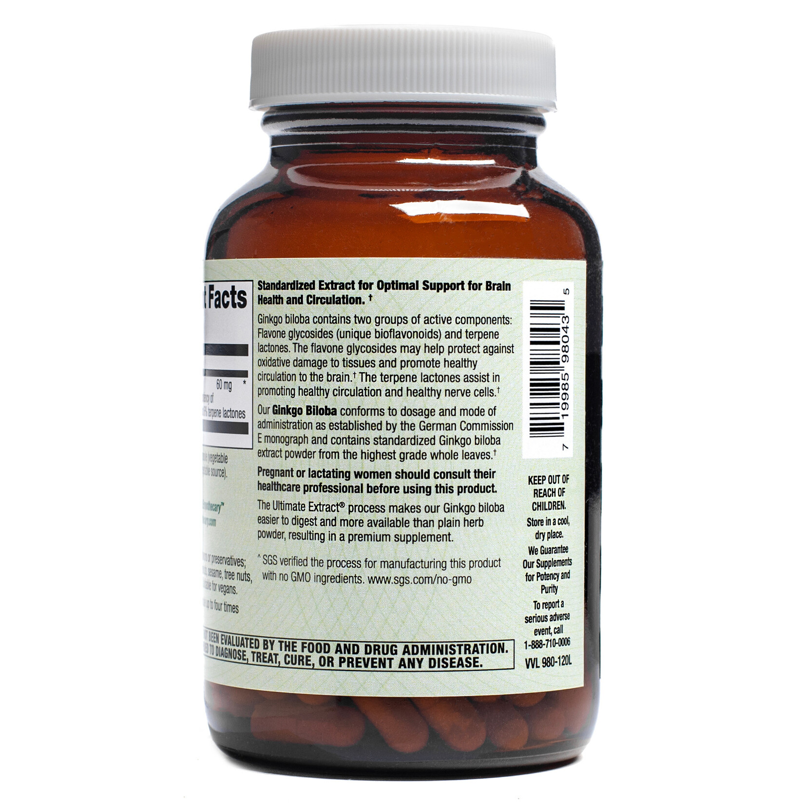 Arcana Empothecary Ginkgo Biloba 60mg 120vc Arcana