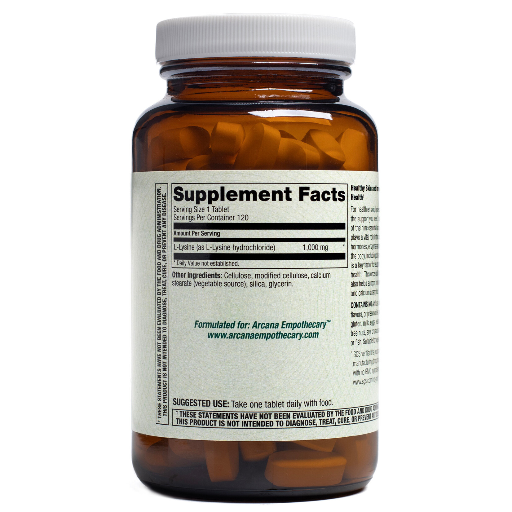 Arcana Empothecary L-lysine 1000mg  120t Arcana