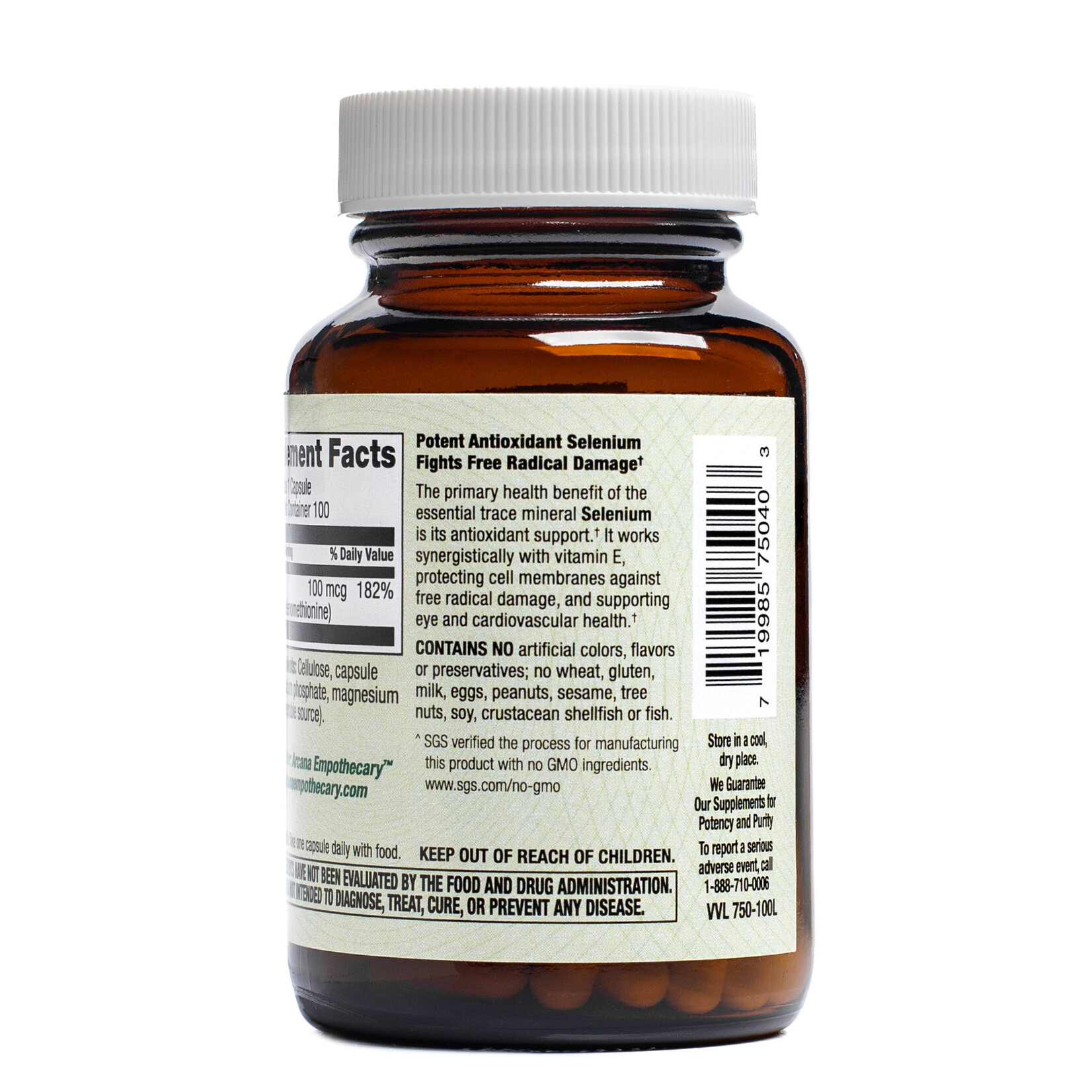 Arcana Empothecary Selenium 100mcg 100c Arcana