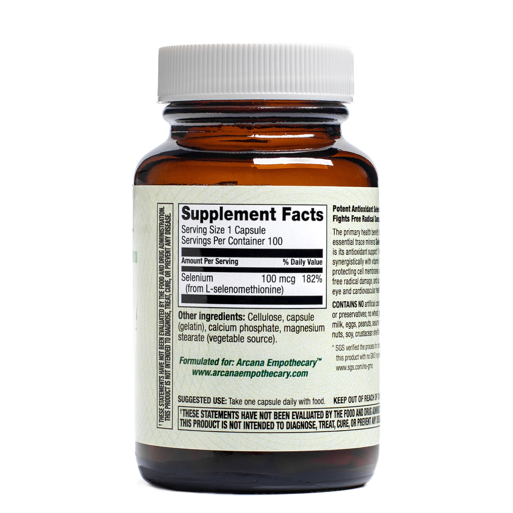Arcana Empothecary Selenium 100mcg 100c Arcana