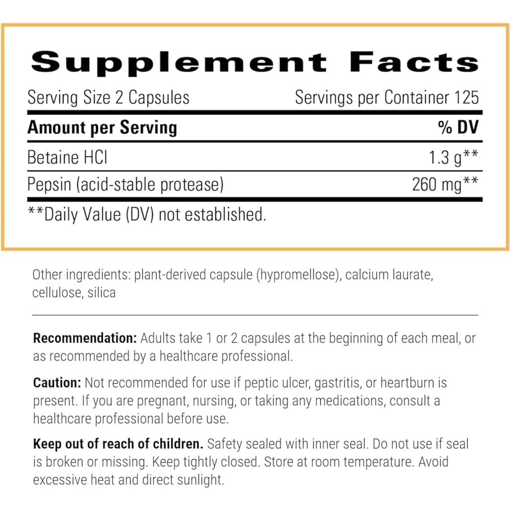 Integrative Therapeutics Betaine HCl 250c Integrative Therapeutics