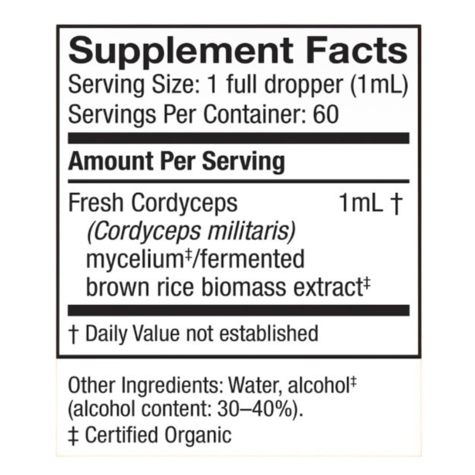 Host Defense (Fungi Perfecti) Cordyceps Extract 2oz Host Defense