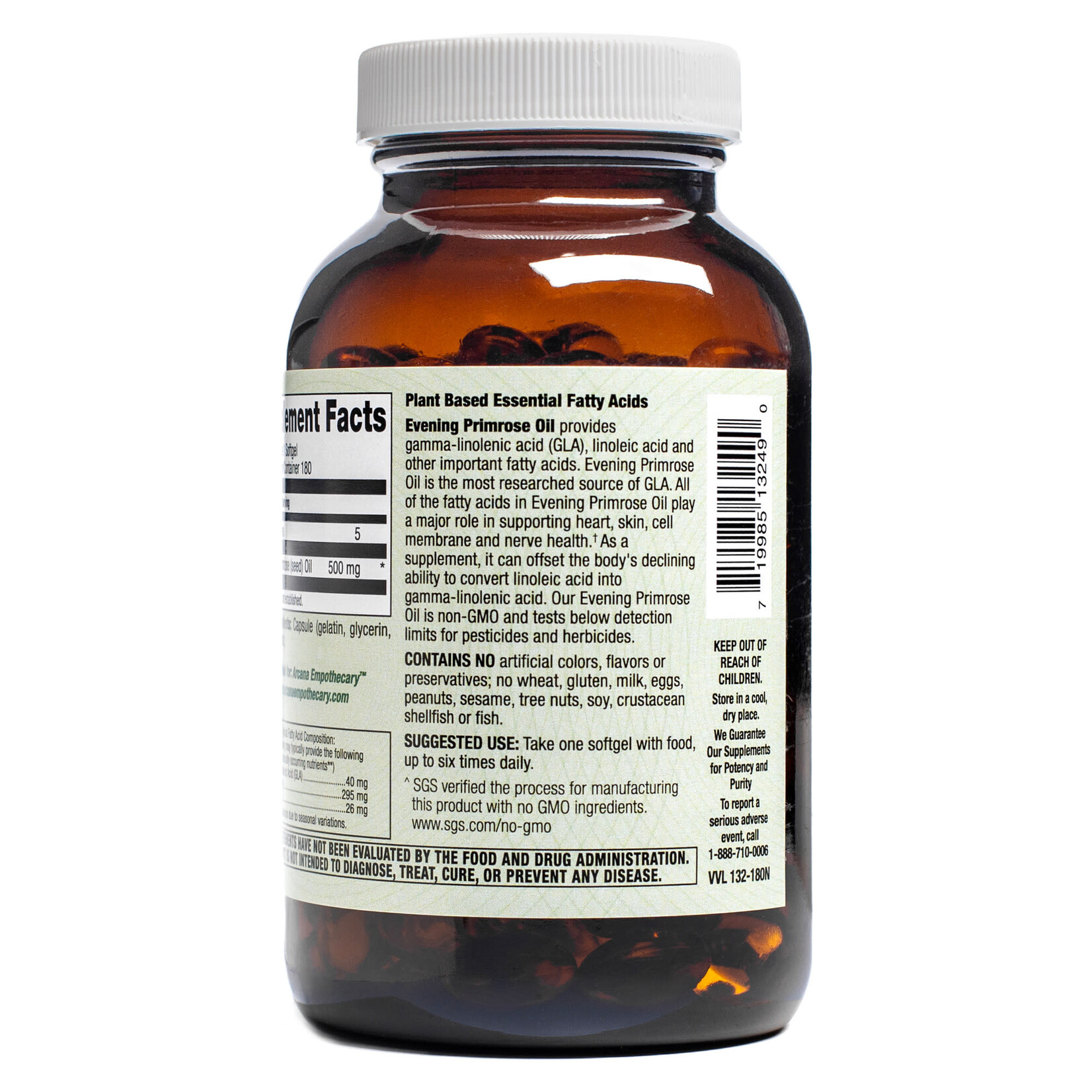 Arcana Empothecary Evening Primrose Oil 500mg 180sg Arcana *sale*