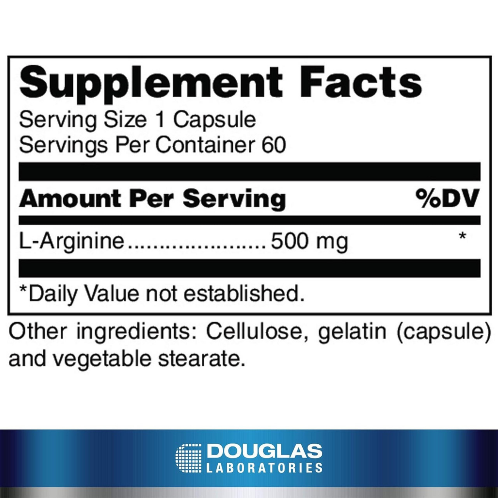 Douglas Laboratories L-Arginine 500mg 60c Douglas Labs