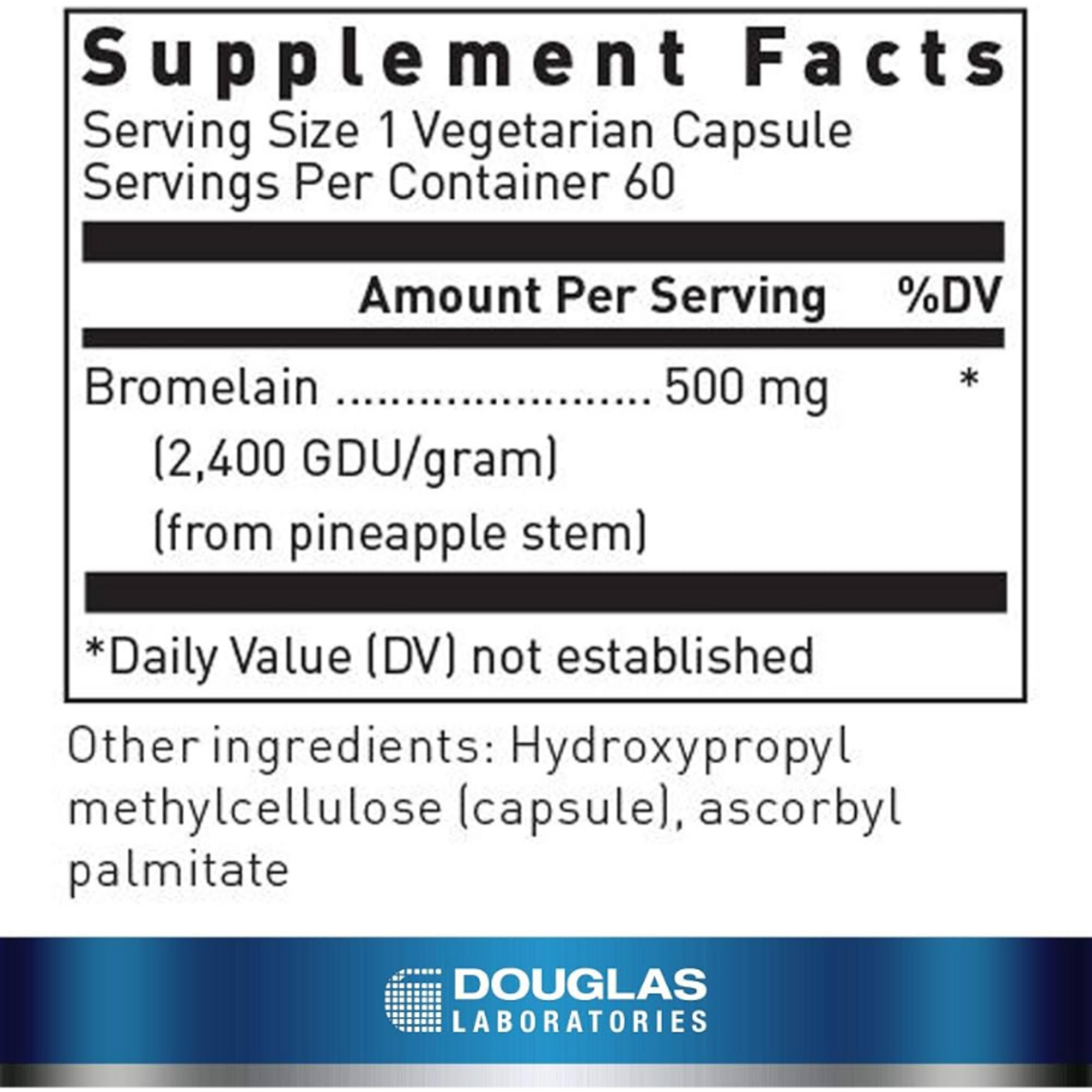 Douglas Laboratories Bromelain 500mg 60c Douglas