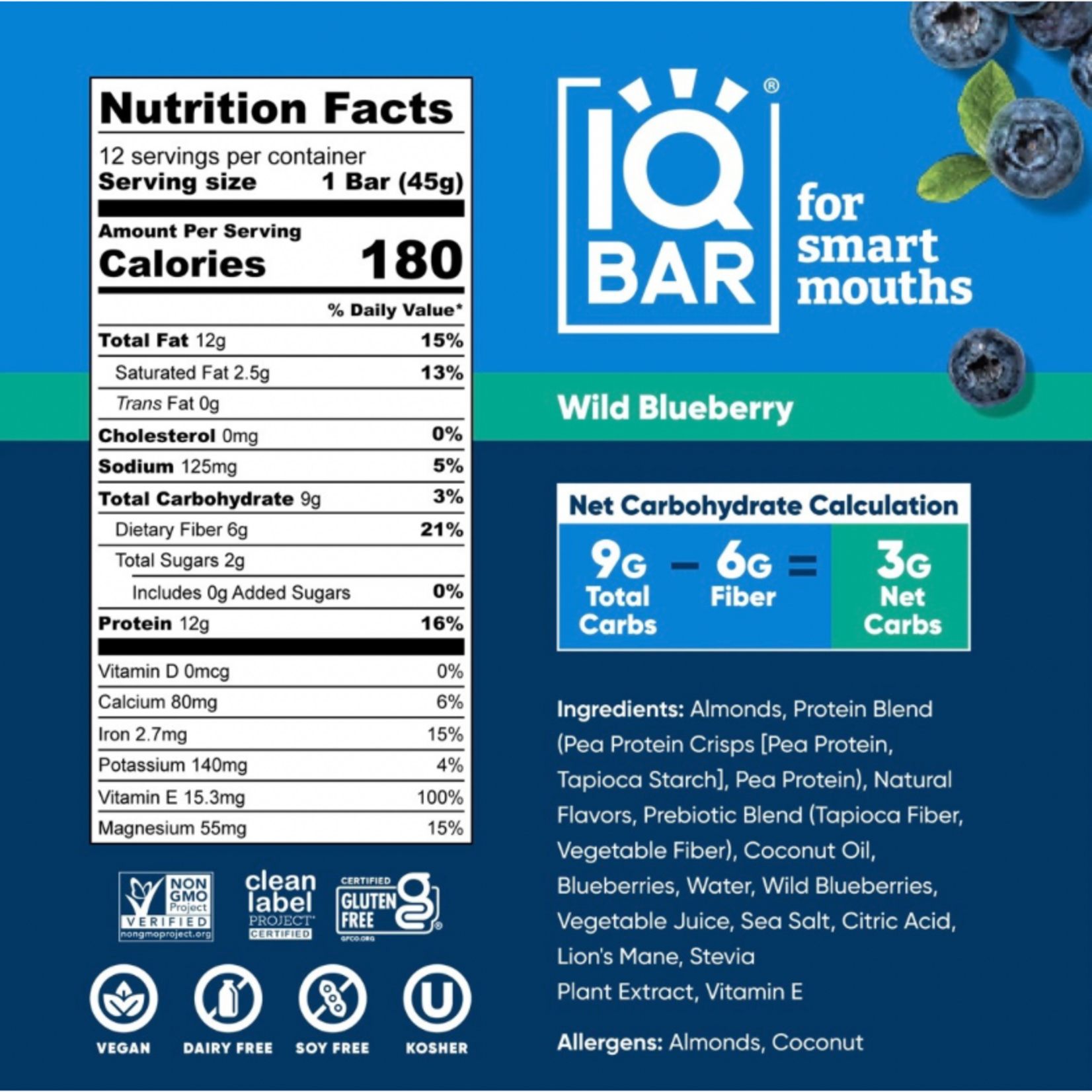IQ Bar Wild Blueberry IQ Bar