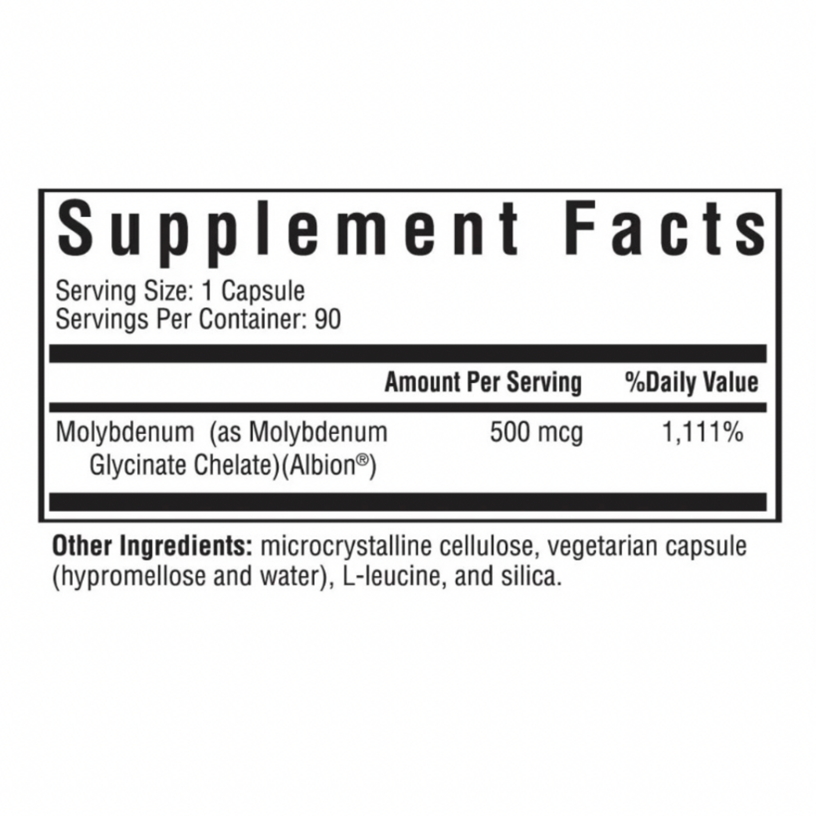 Seeking Health Molybdenum 500 90c Seeking Health