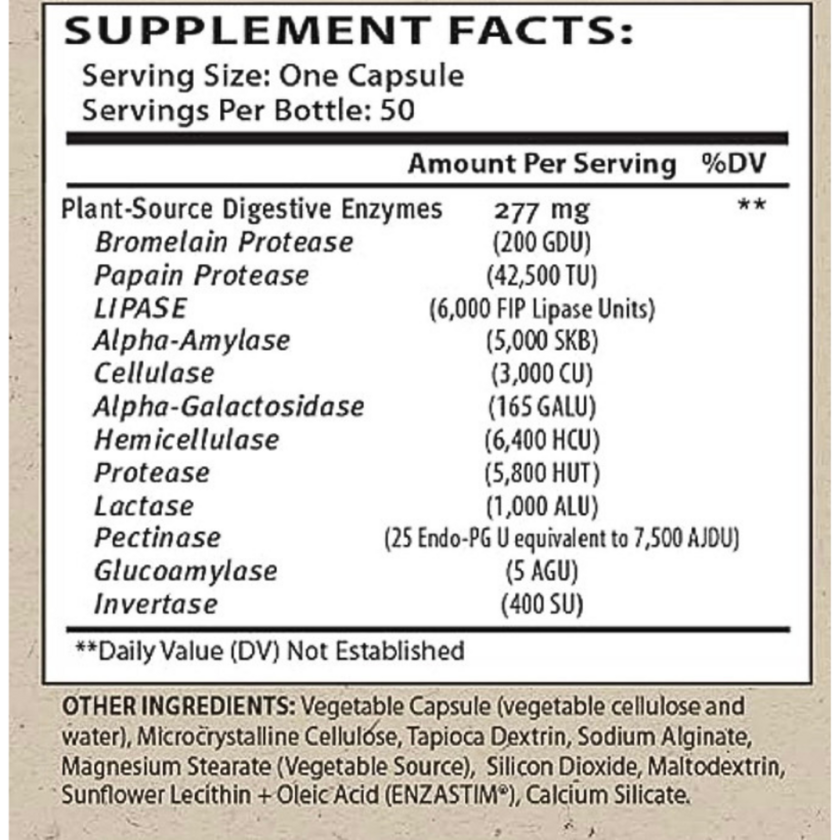 Master Supplements Enzalase 50c Master Supplements