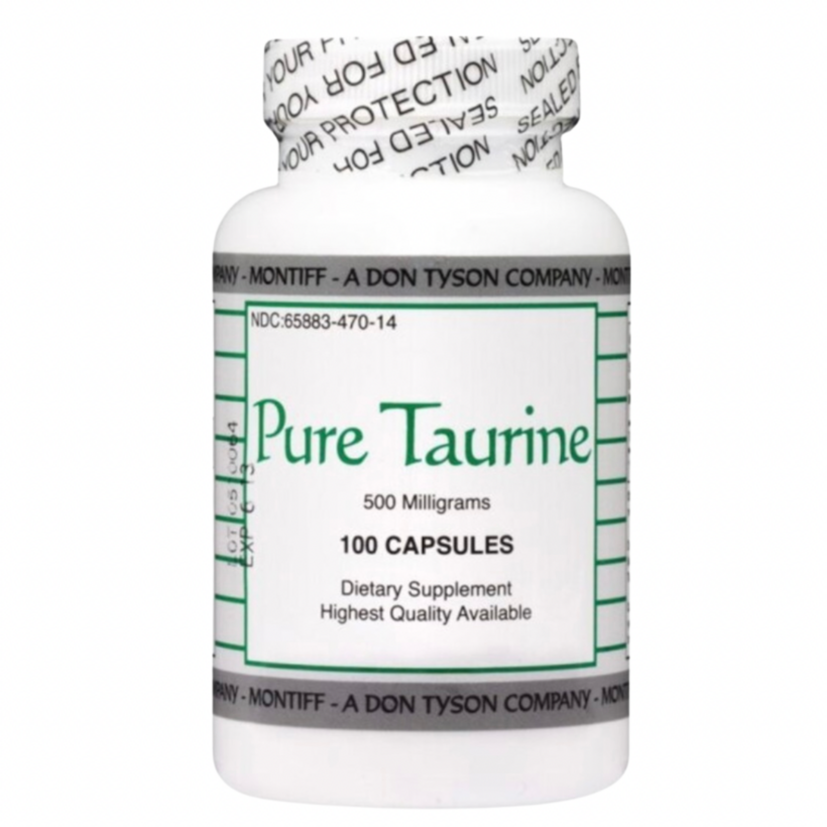 Montiff Pure Taurine 500mg 100c Montiff