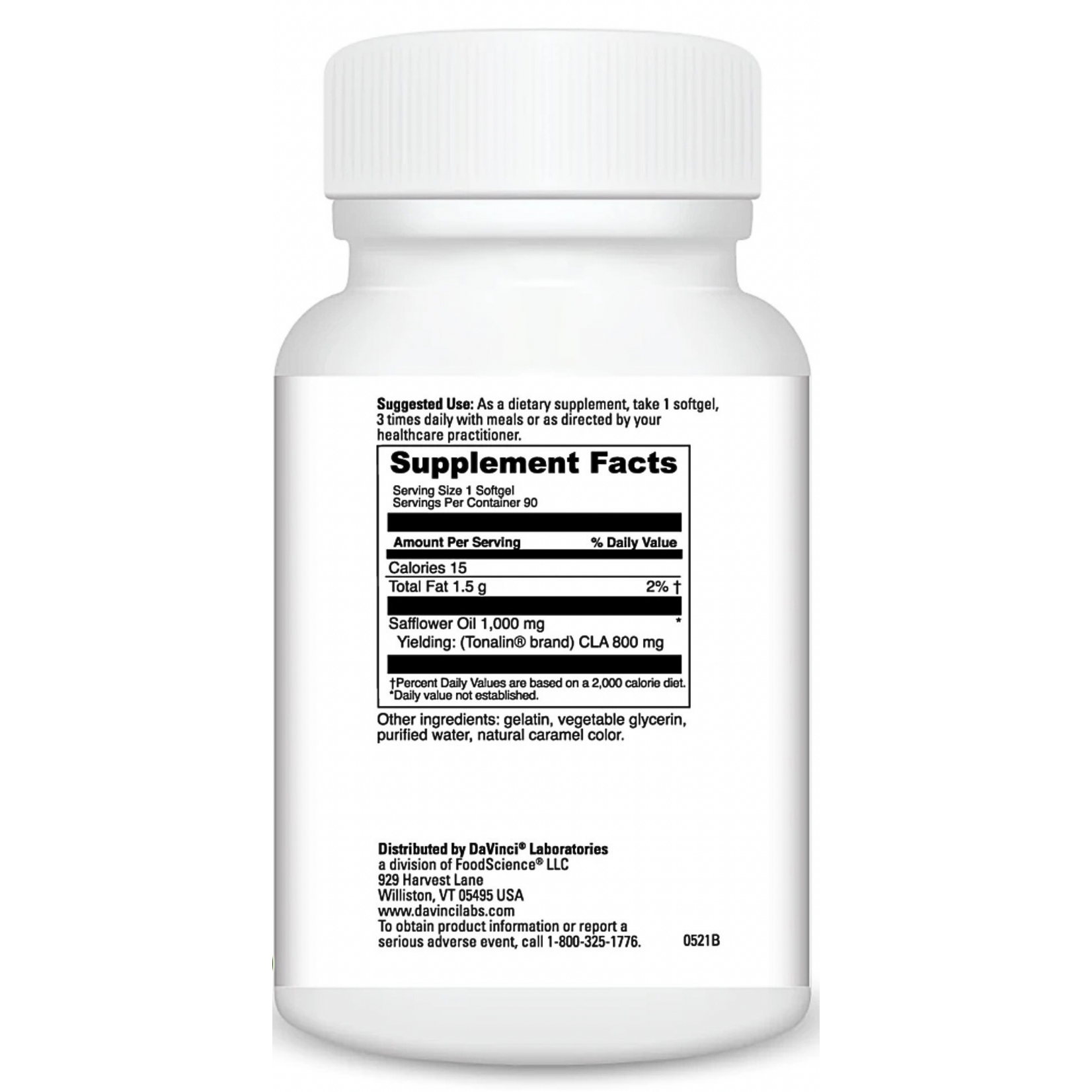 DaVinci Laboratories Tonalin CLA 1000mg 90sg DaVinci
