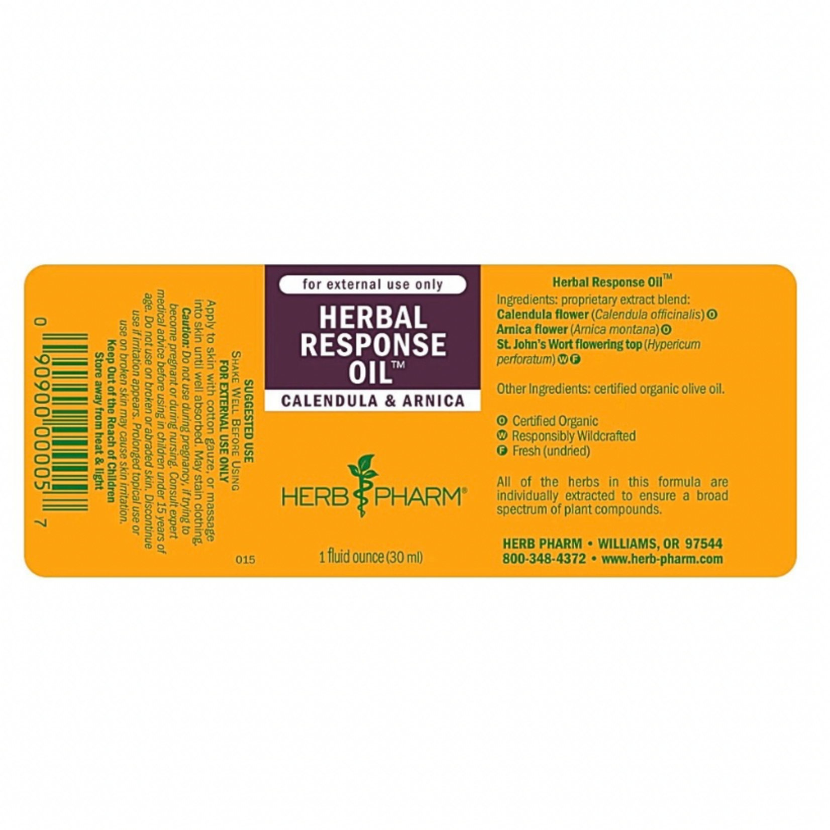Herb Pharm Herbal Response Oil Compound 1oz Herb Pharm