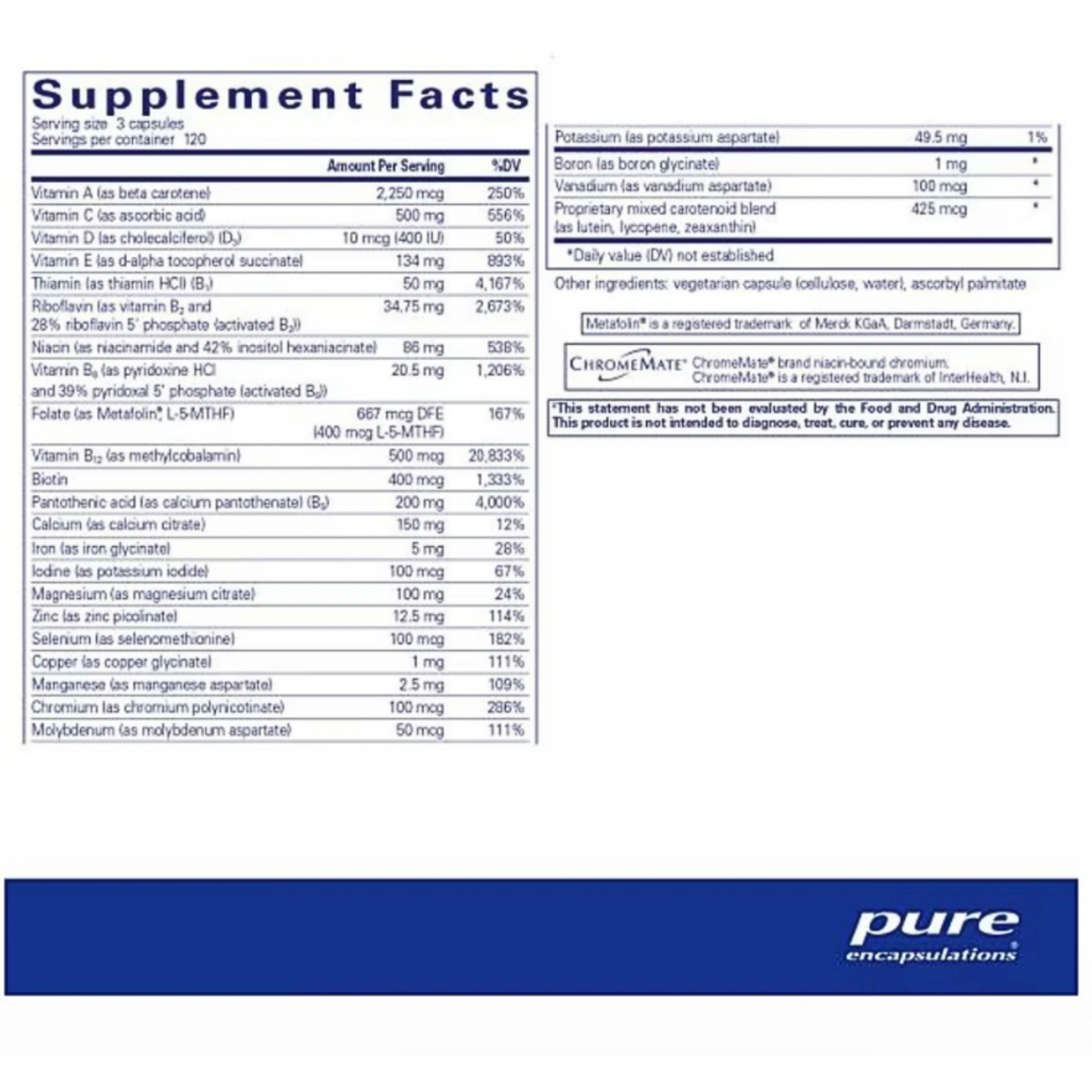 Pure Encapsulations Nutrient 950 360c Pure Encapsulation
