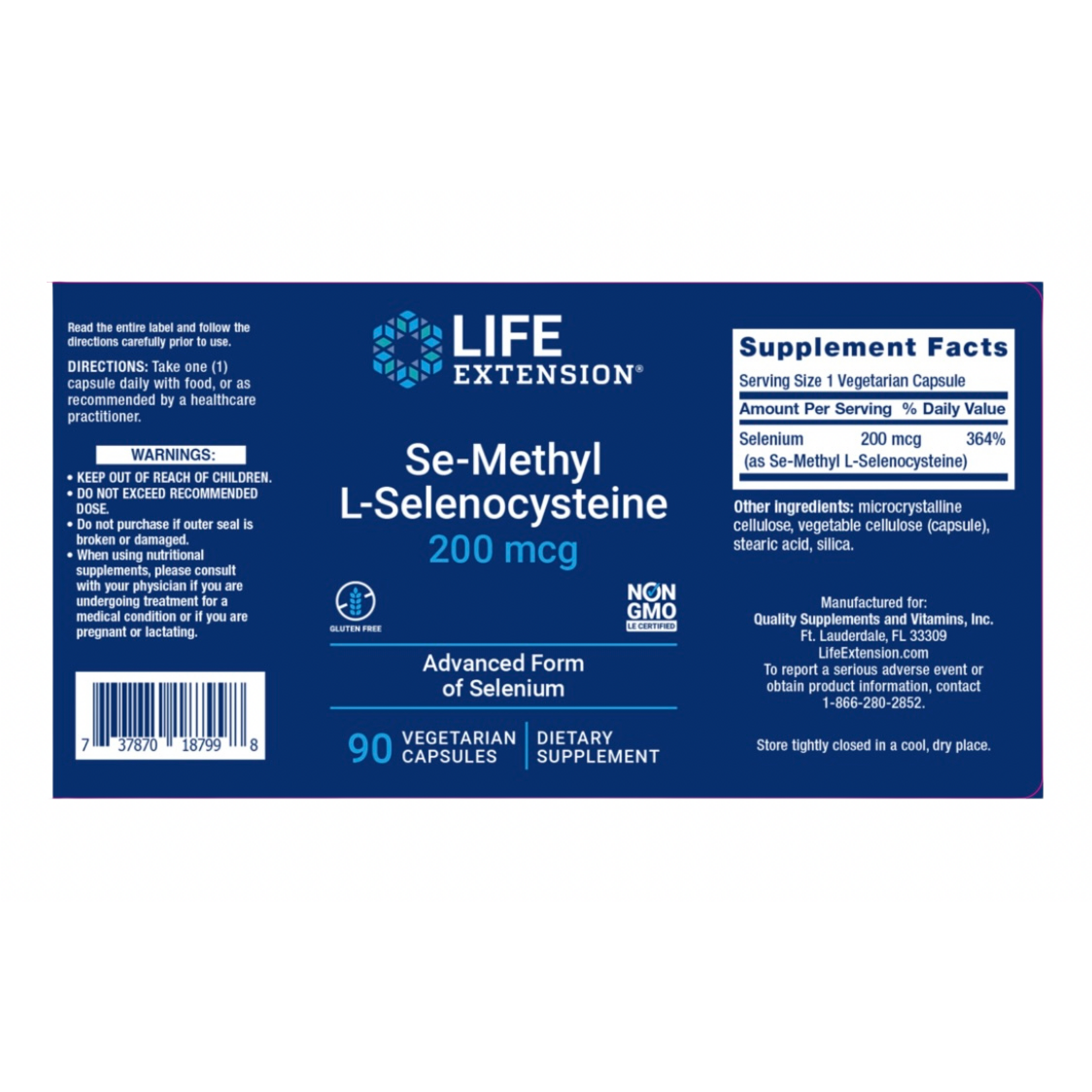 Life Extension SE-Methylselenocysteine 200mcg Life Extension