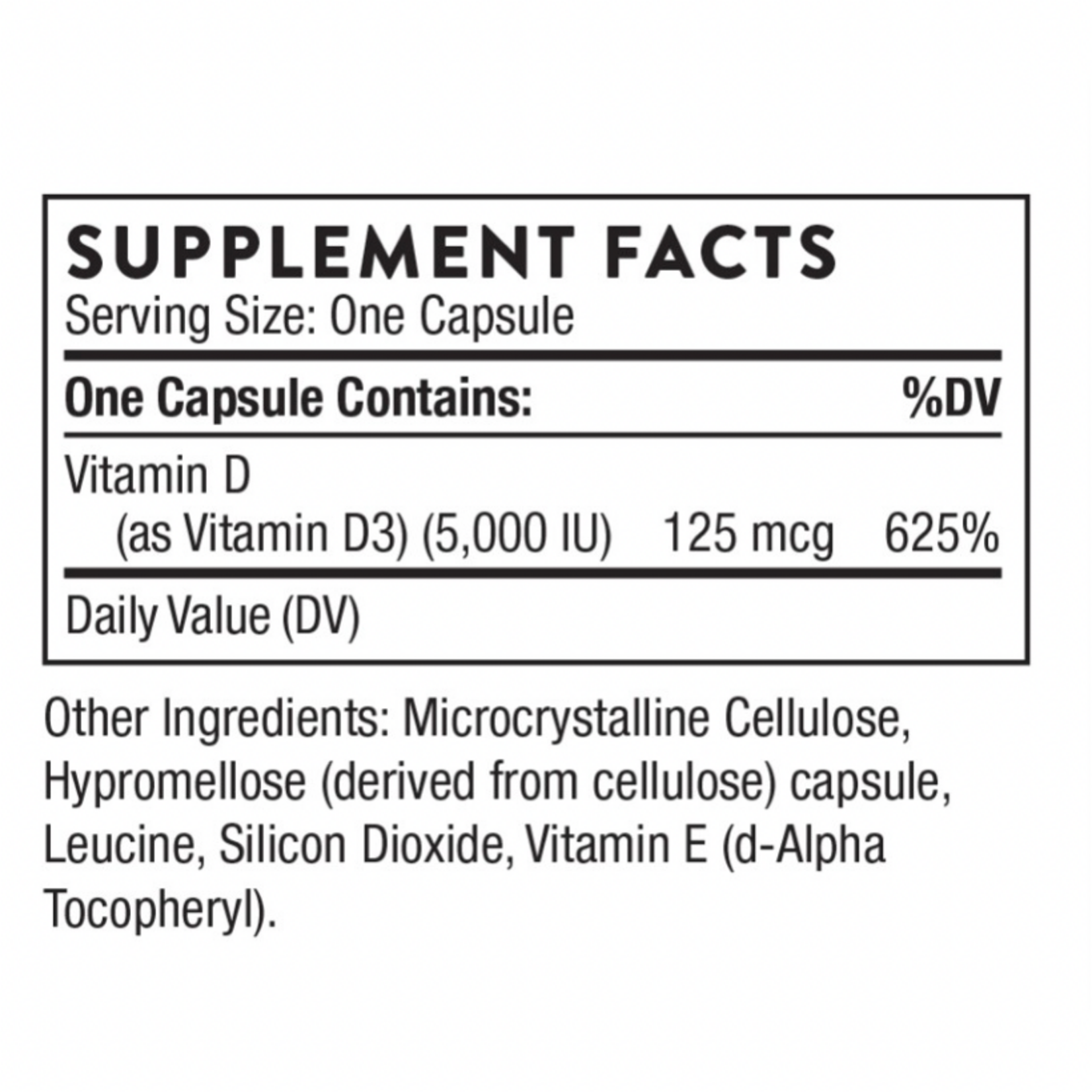 Thorne Research Vitamin D 5000 120c Thorne