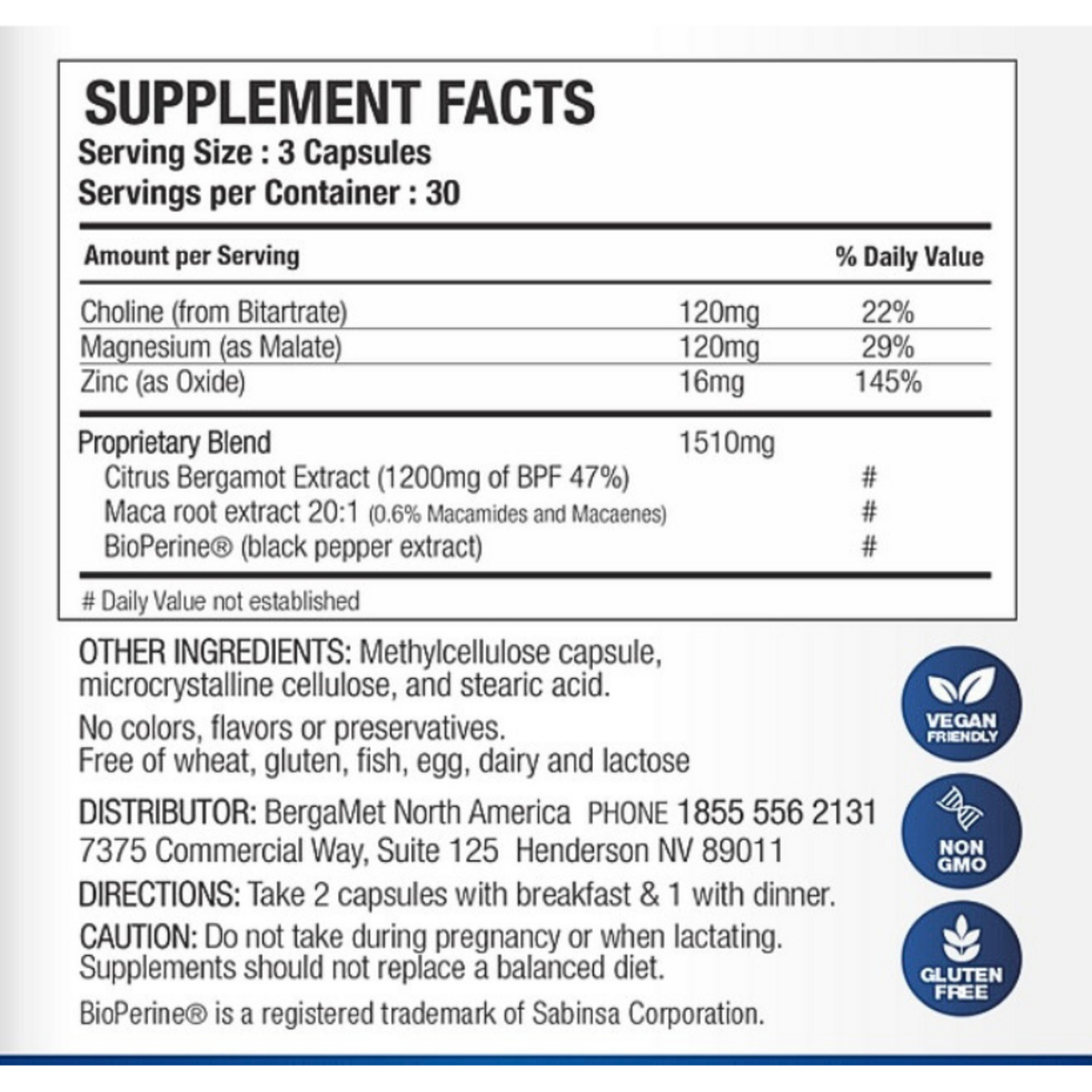 Bergamet North America Cholesterol Command 90c Bergamet