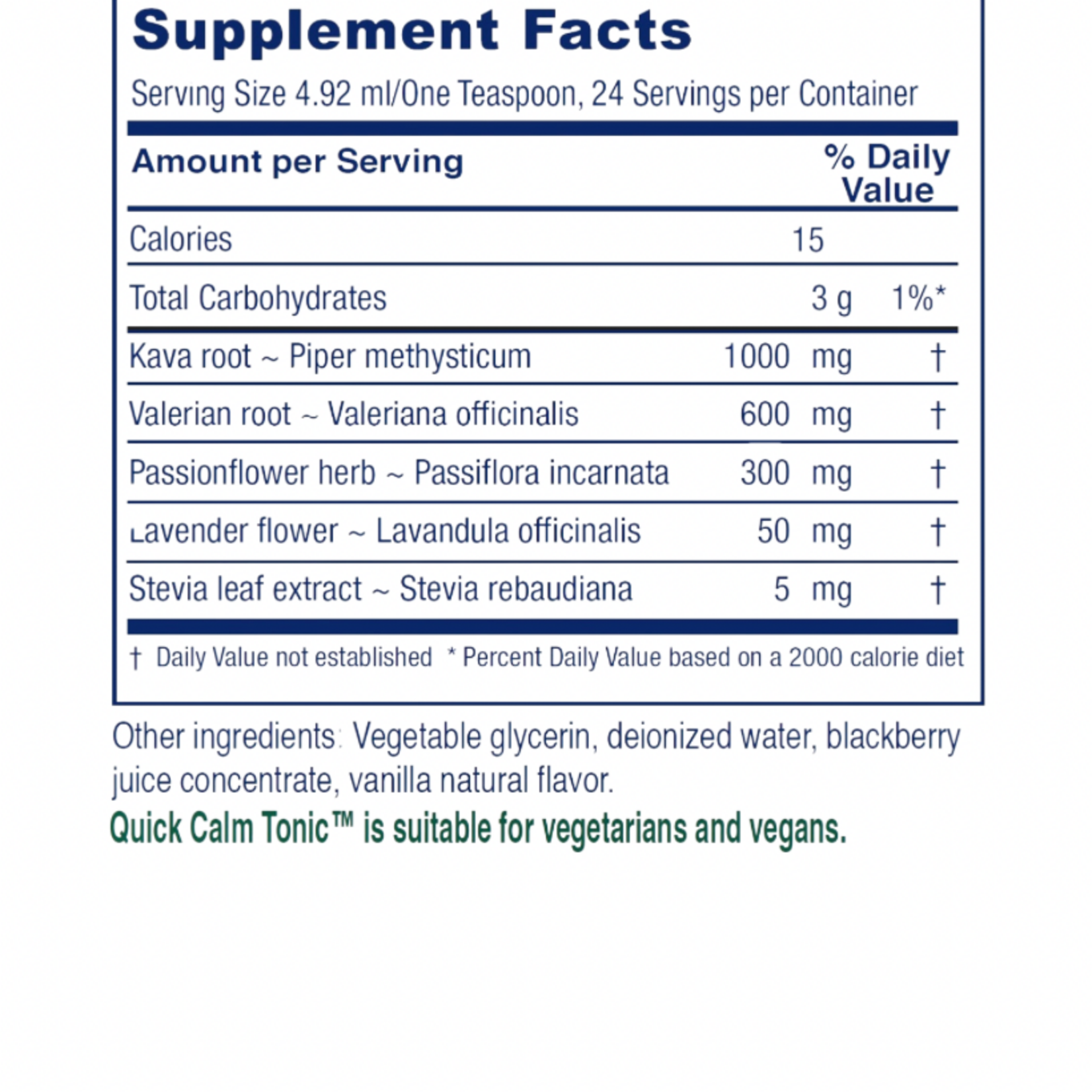 Vitanica Quick Calm Tonic Vitanica 4oz