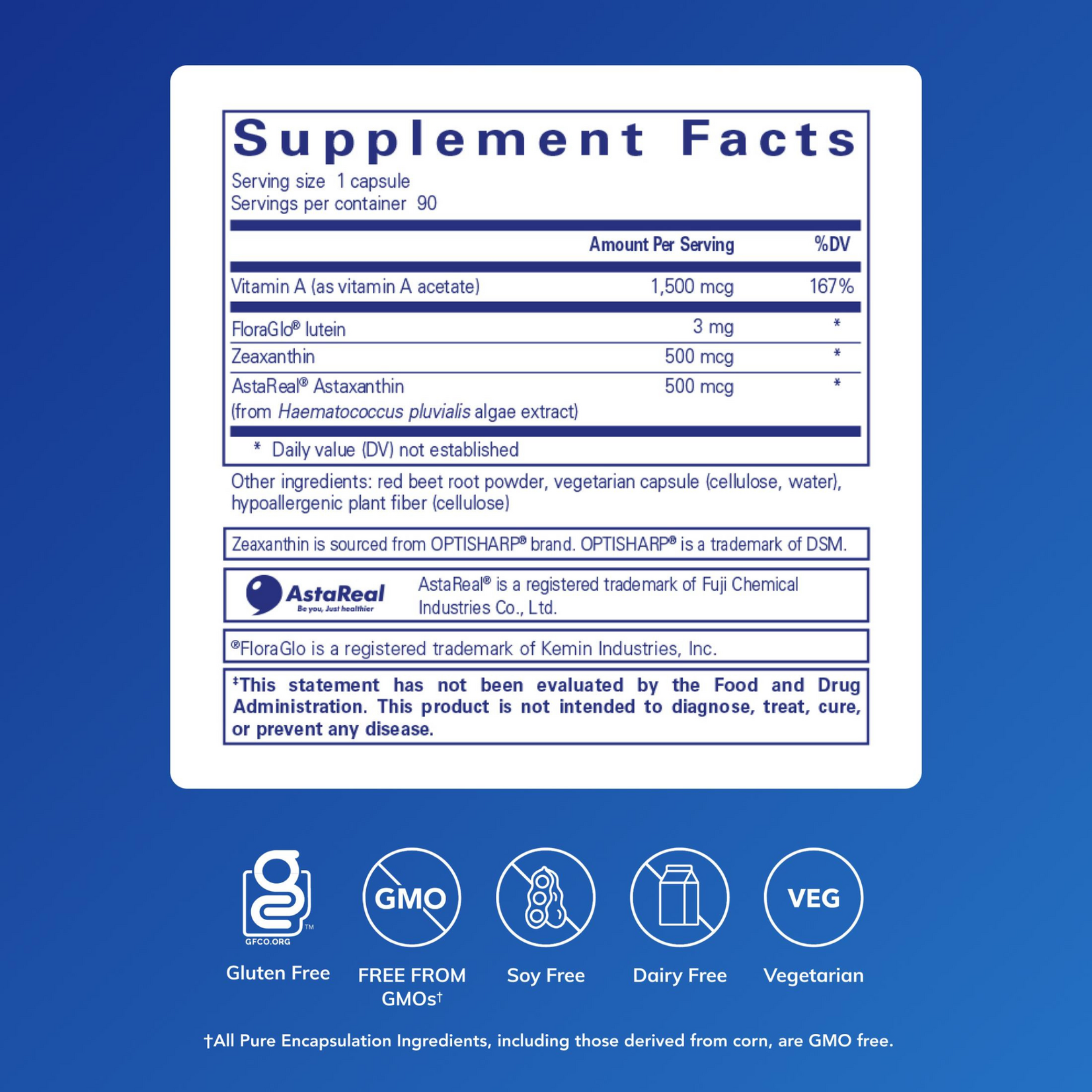 Pure Encapsulations Vitamin A + Carotenoids 90c Pure Encapsulation