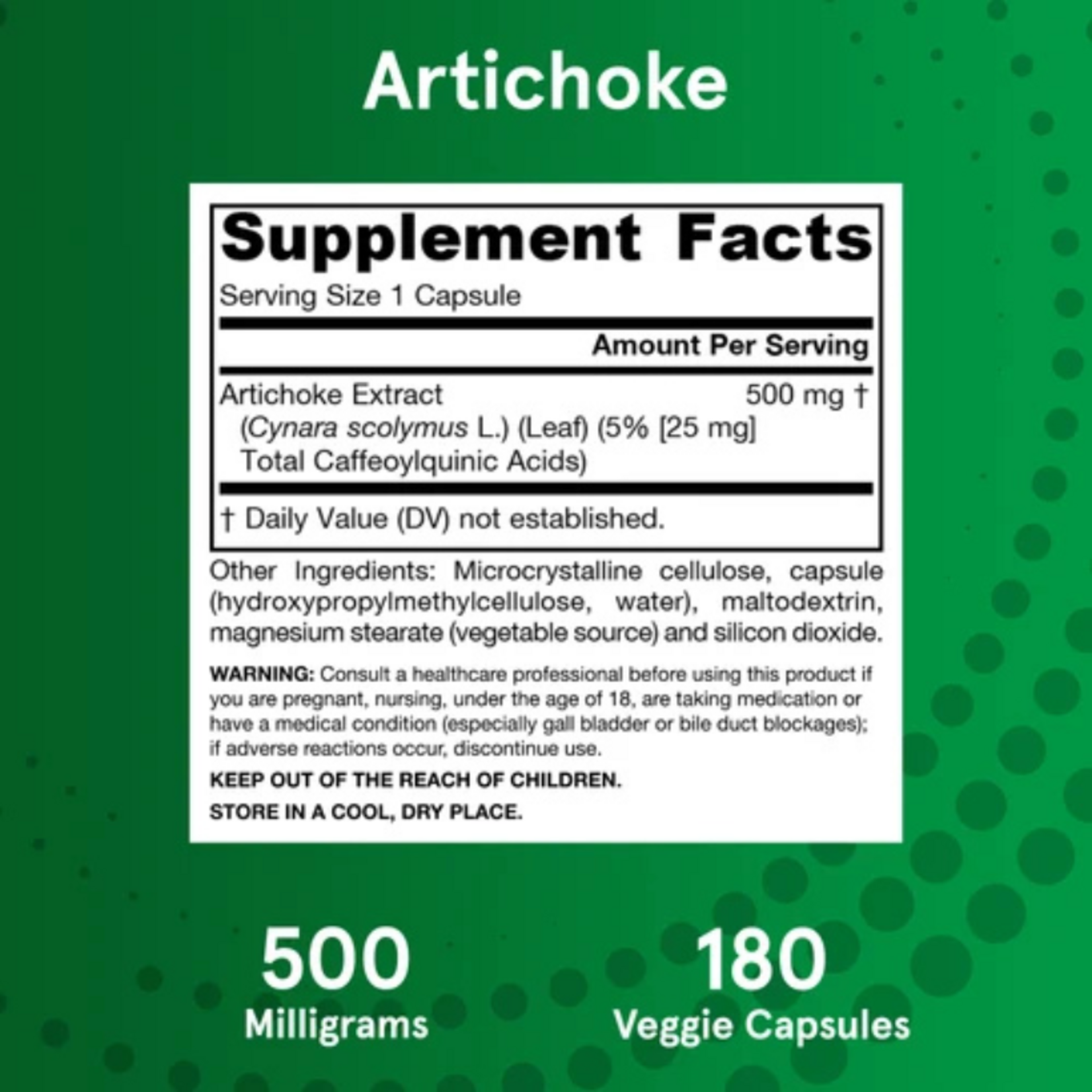 Jarrow Formulas Artichoke 500mg 180c Jarrow Formulas