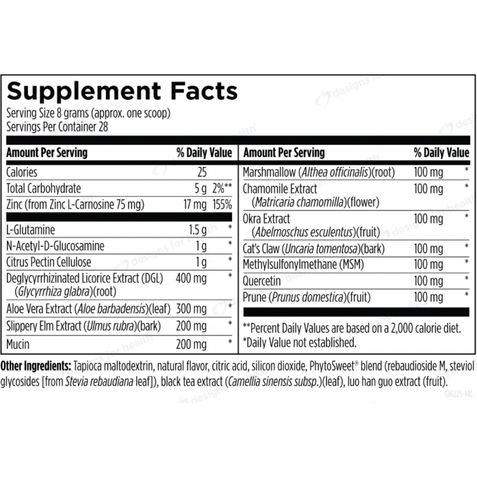 Designs for Health GI Revive Powder 225g Designs for Health