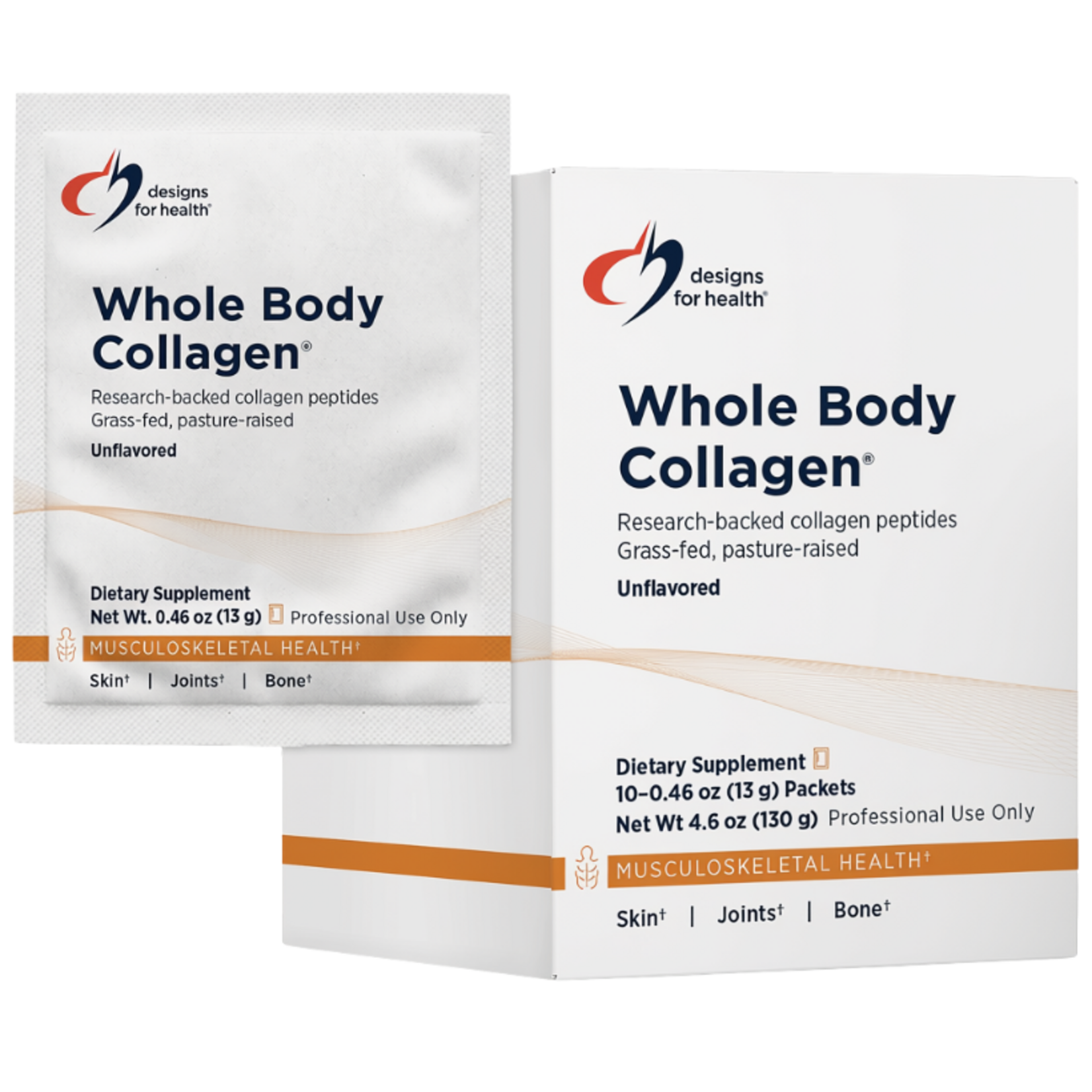 Designs for Health Whole Body Collagen 10 Single-Use Packets