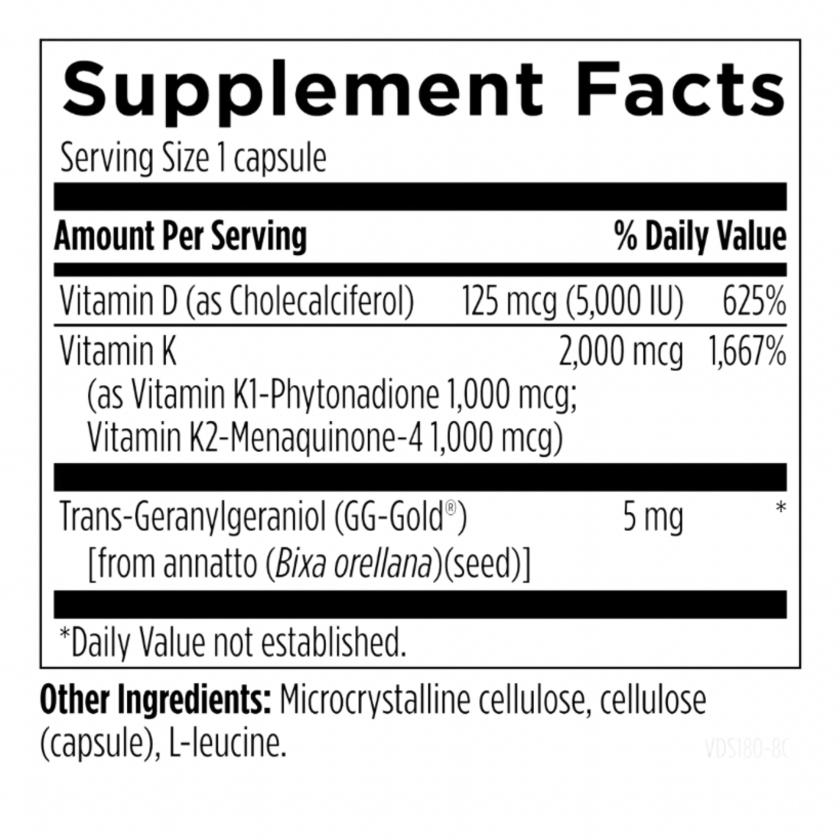 Designs for Health Vitamin D Supreme with Vit K1  K2 60c Designs for Health