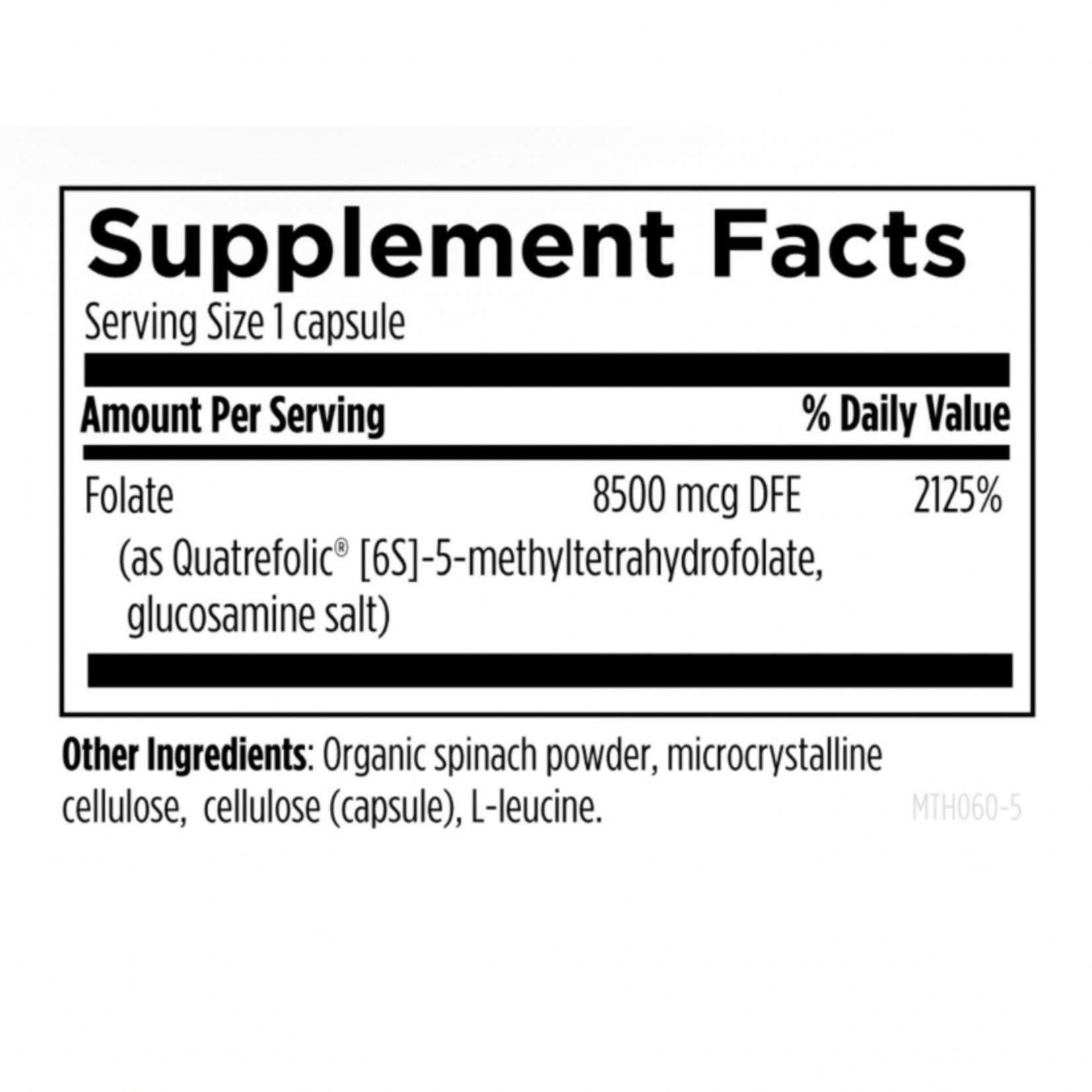 Designs for Health L-5-MTHF 8.5mg 60c Designs for Health