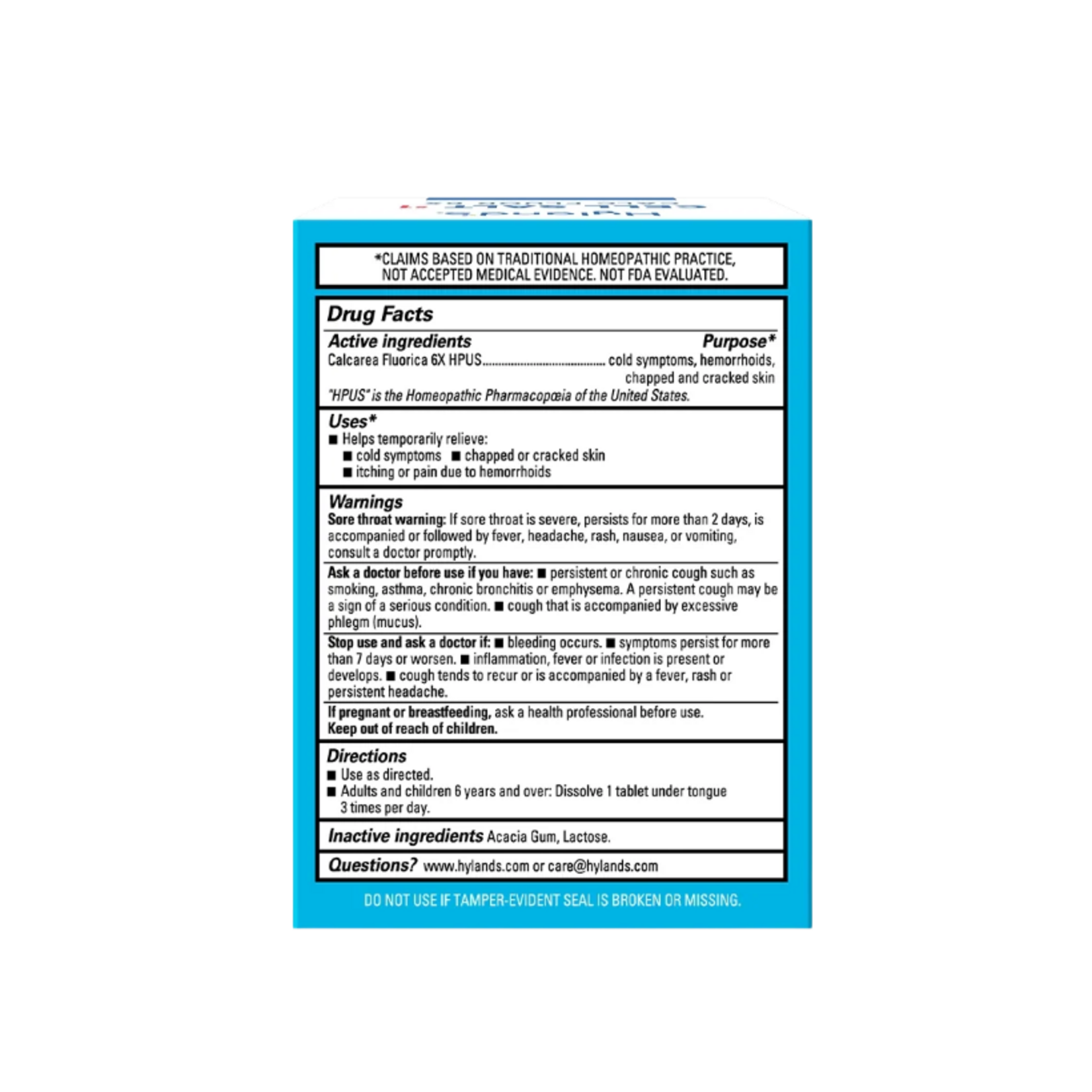 Hylands Hyland's Cell Salt #1 Calc Fluor 100t