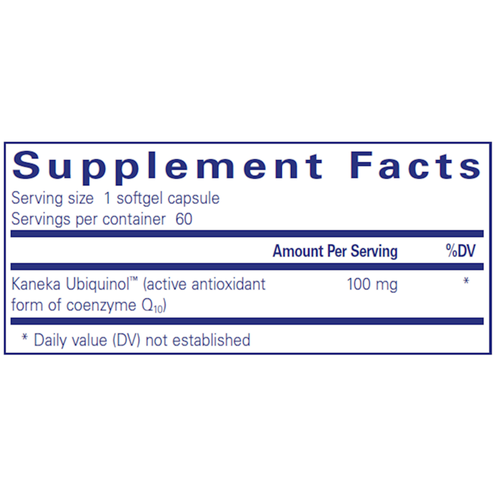 Pure Encapsulations Ubiquinol-QH 100 mg 60 softgels Pure
