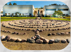 Scripps campus and outdoor labyrinth