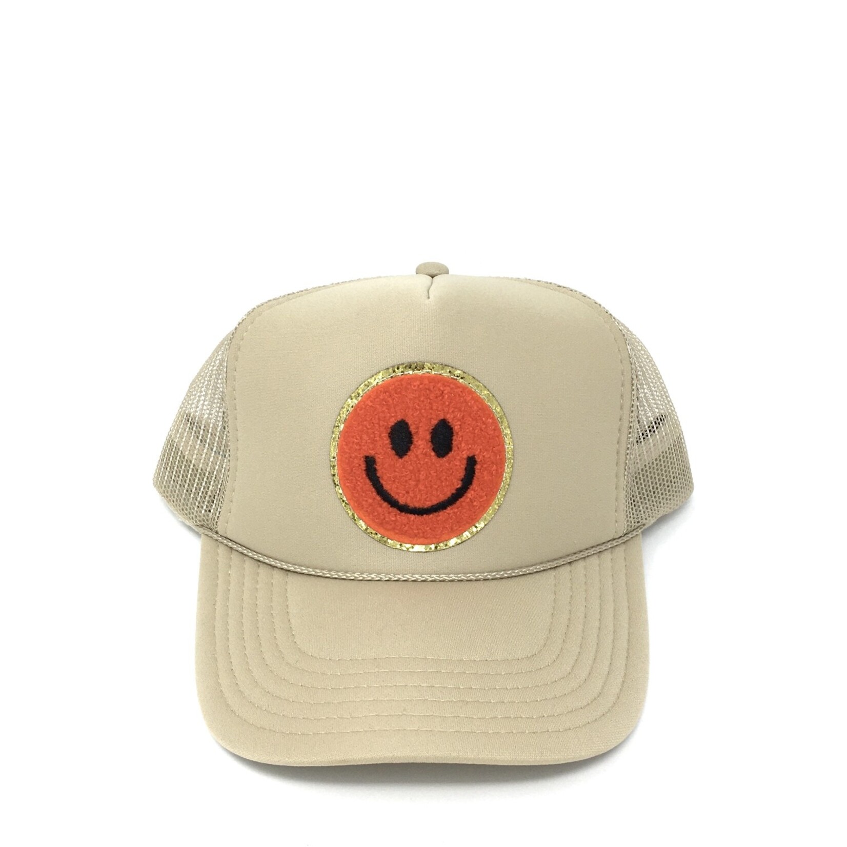 Après Babe Smiley Face Trucker Hat Khaki Collection