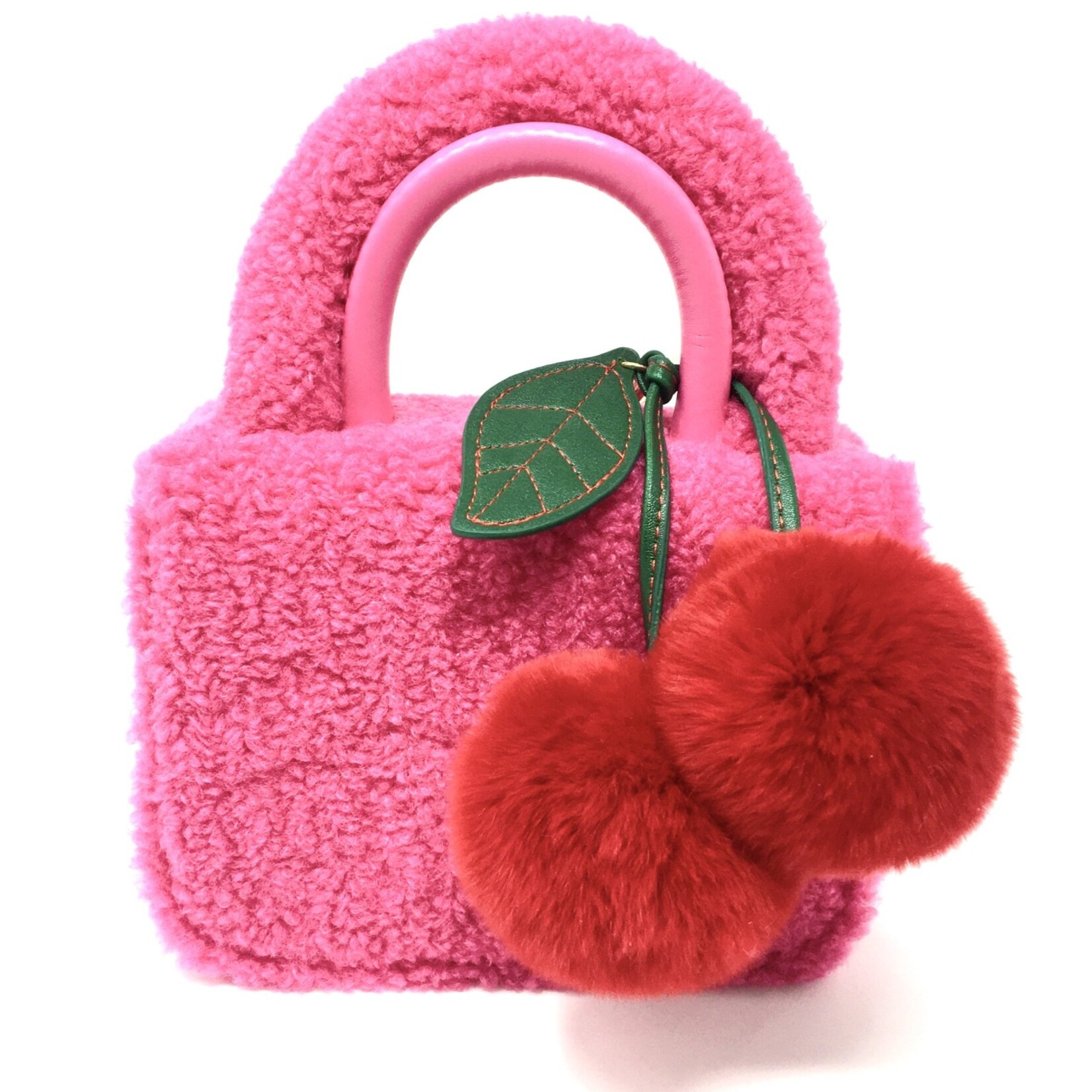 Après Babe “Cherries” Rabbit Fur Bag Charm