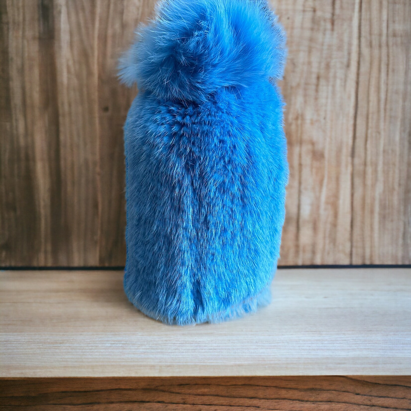 Après Babe Knitted Mink Beanie w/Fox Pom-Pom