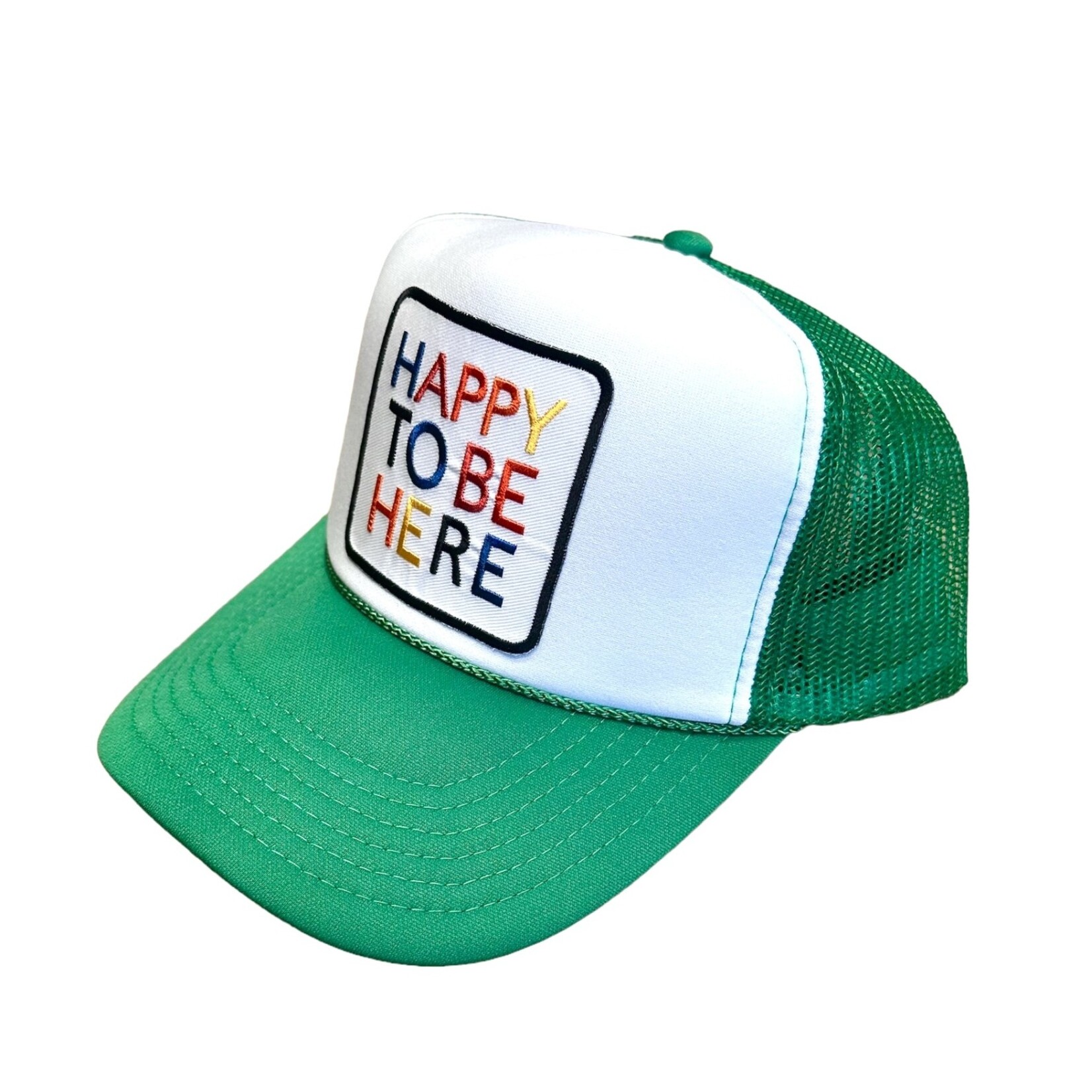 Après Babe "Happy To Be Here" Primary Colors Trucker Hat