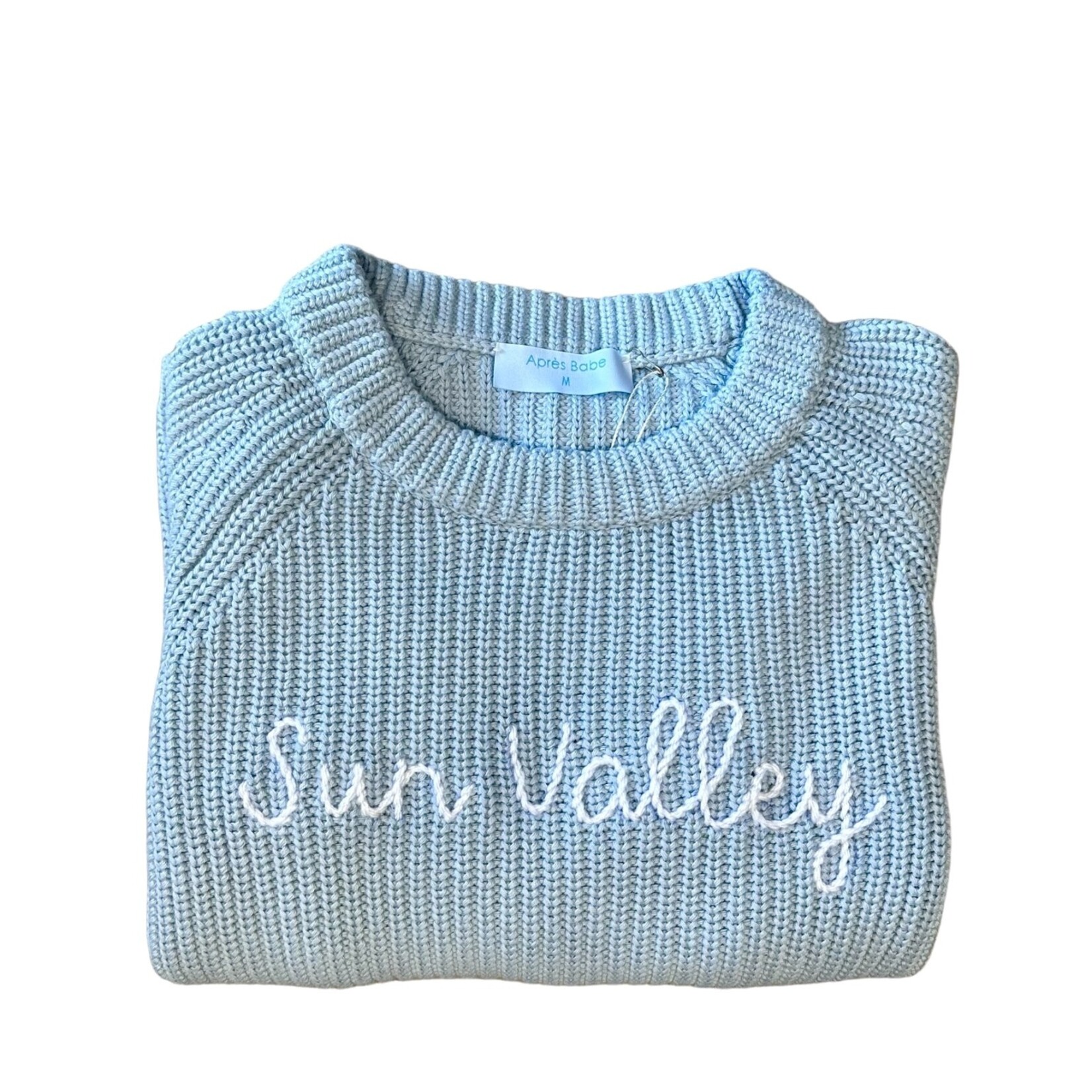 Après Babe Ribbed Cotton "Sun Valley" Crew Neck Sweater