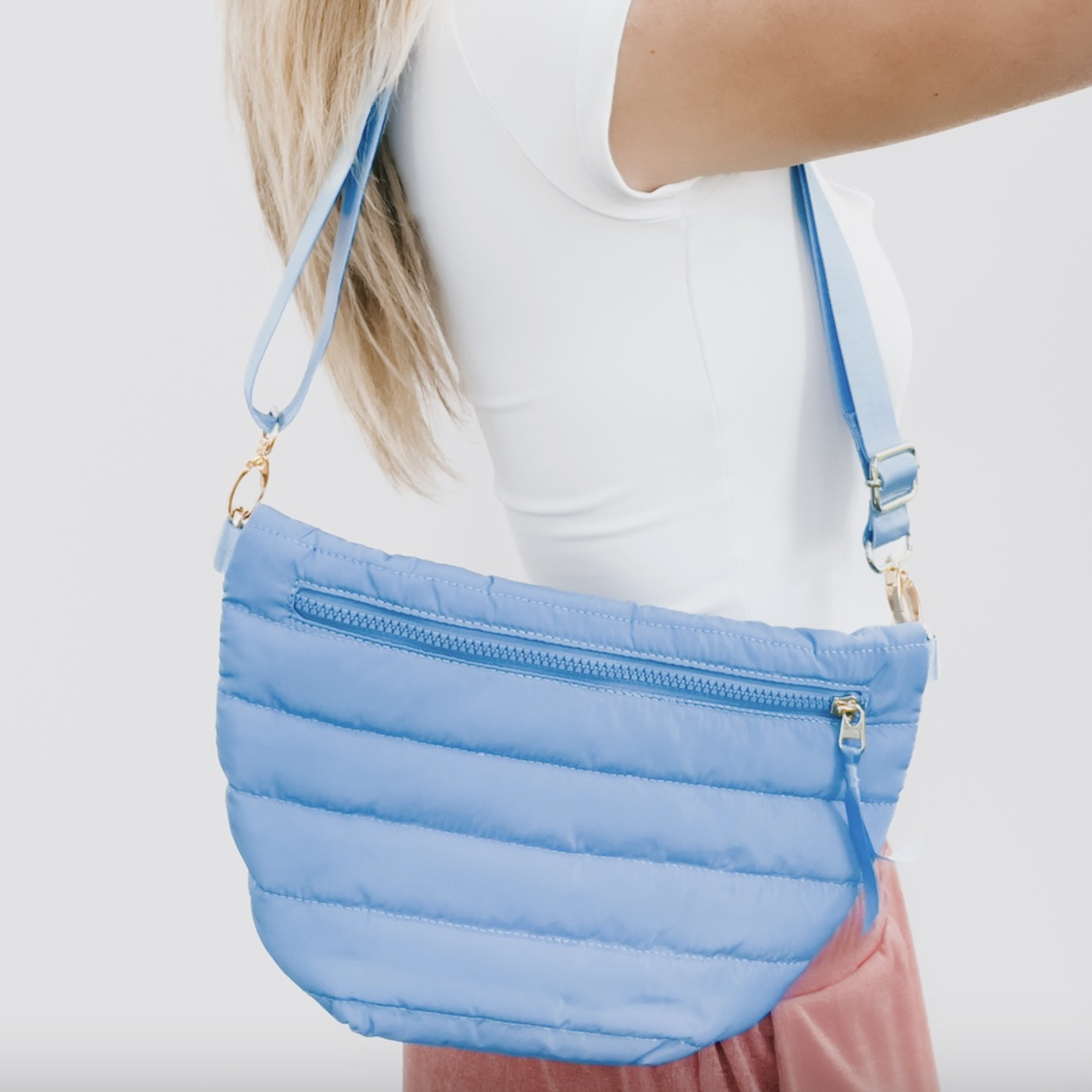 Pretty Simple Puffer Adjustable Nylon Sling Bag