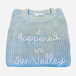 Après Babe Ribbed Cotton"It Happened in Sun Valley" Crew Neck Sweater