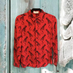 Saint Laurent Vintage Saint Laurent Pistol Print Button Up Blouse Size: Small