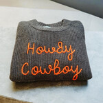 Après Babe Ribbed Cashmere "Howdy Cowboy" Sweater